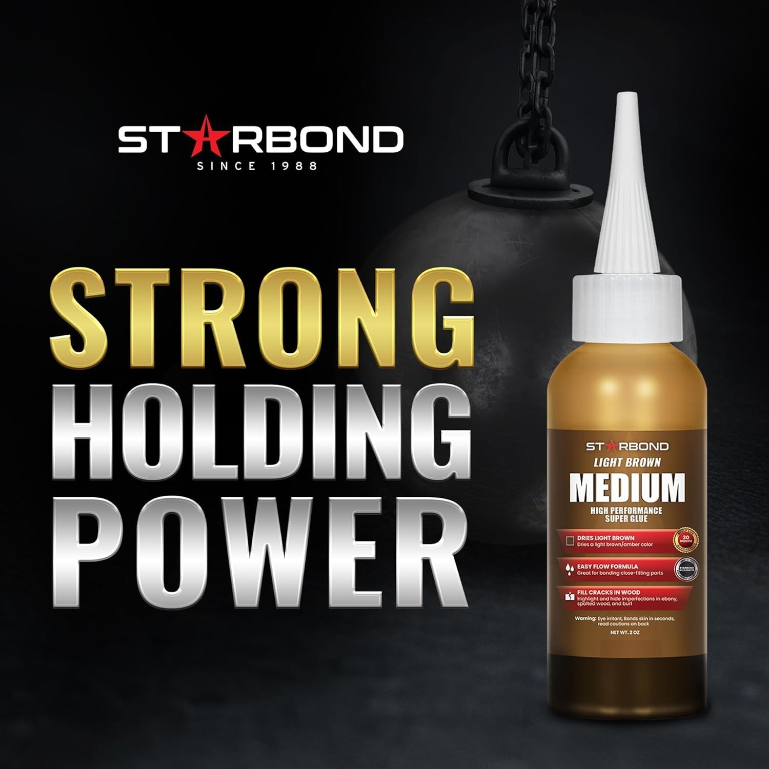 Starbond 2 oz. Brown Medium – Super Glue (Premium Cyanoacrylate CA Glue)