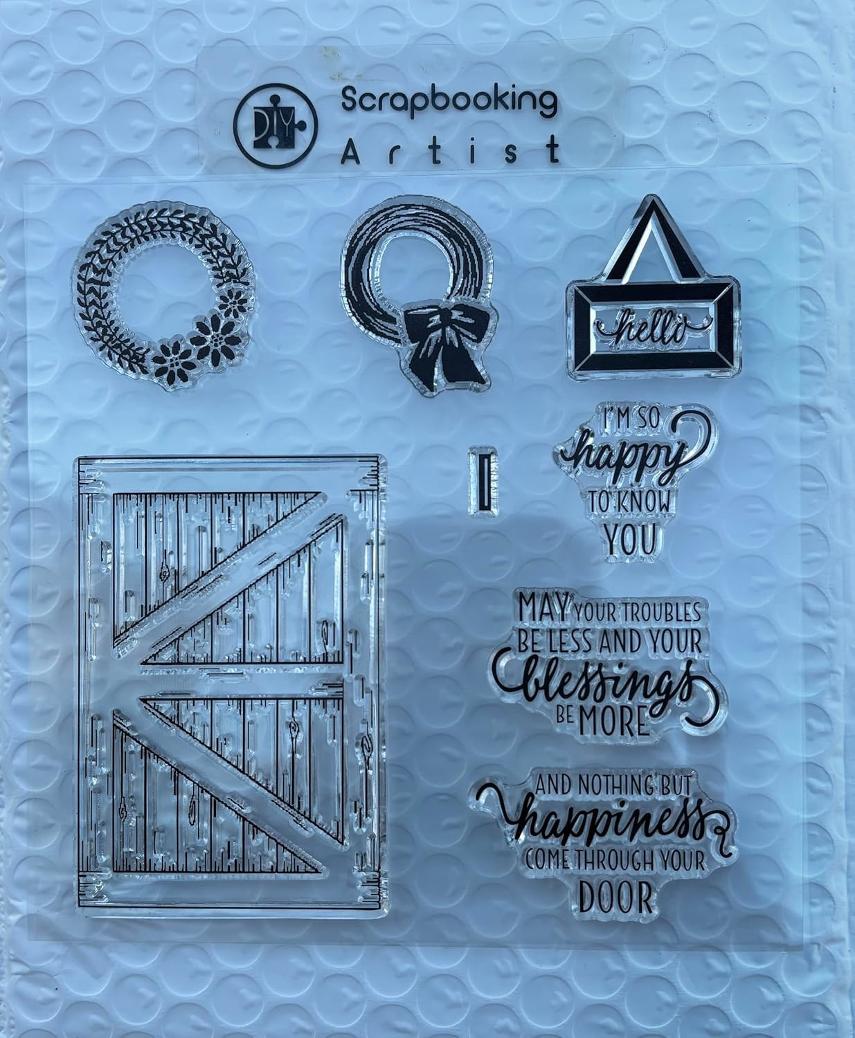 Barn Door Silicone Clear Rubber Stamp For Card Making Scrapbooking Decor DIY
