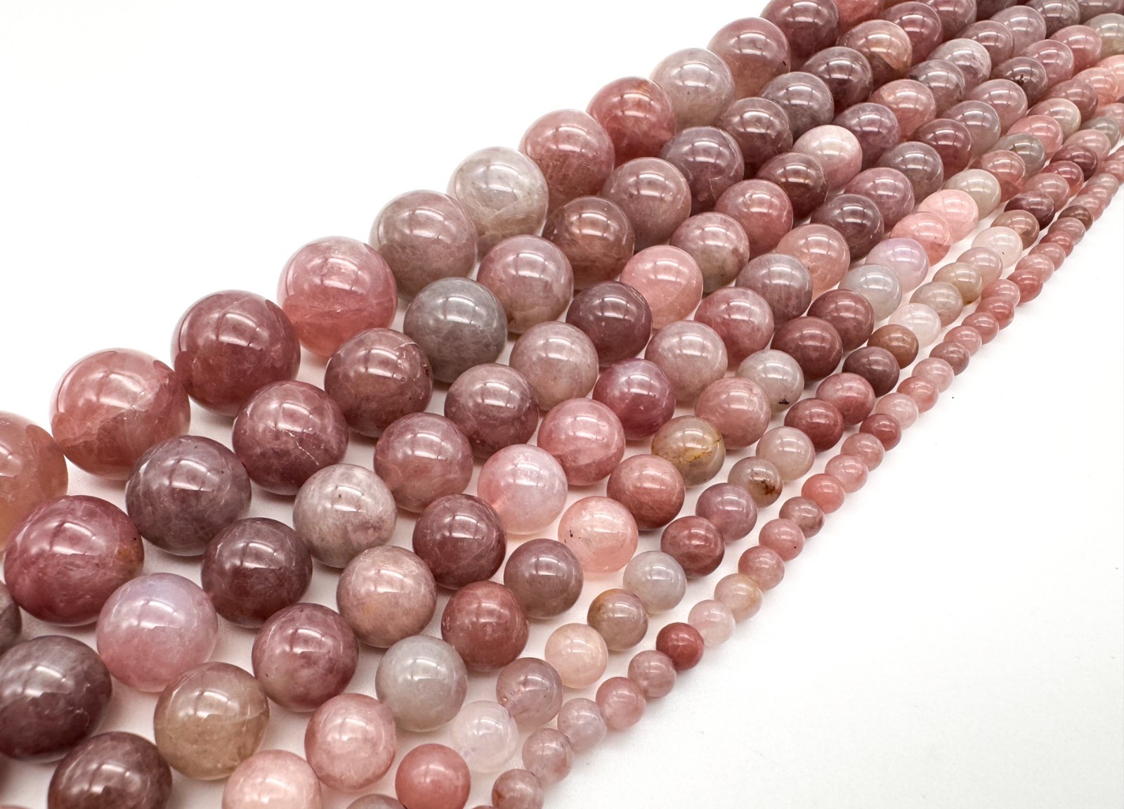 AAA Natural Madagascar Deep Pink Rose Quartz Round Gemstone Beads RN215