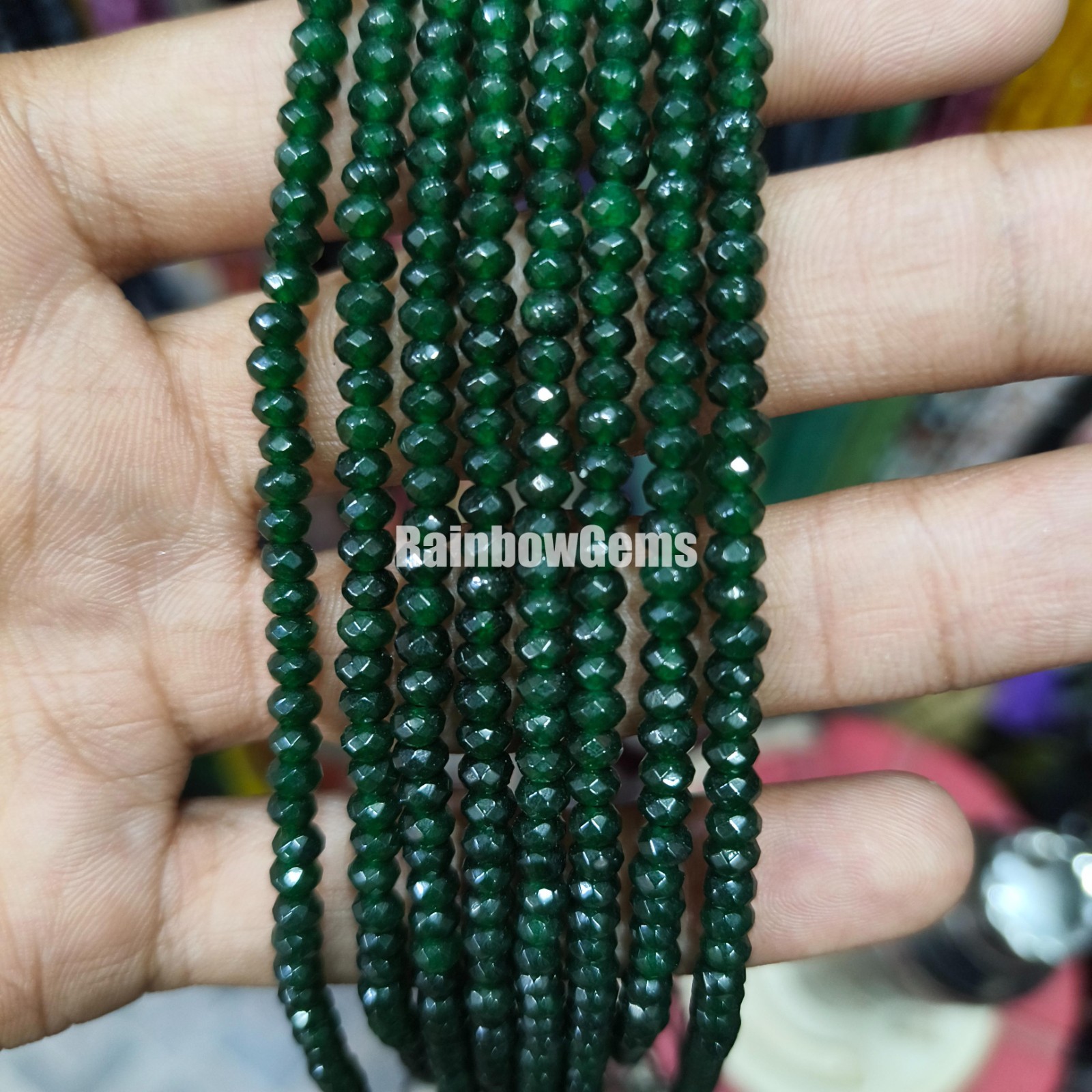 AAA Quality Stone Emerald Beads, Faceted Emerald Beads, Gemstone Emerald Beads