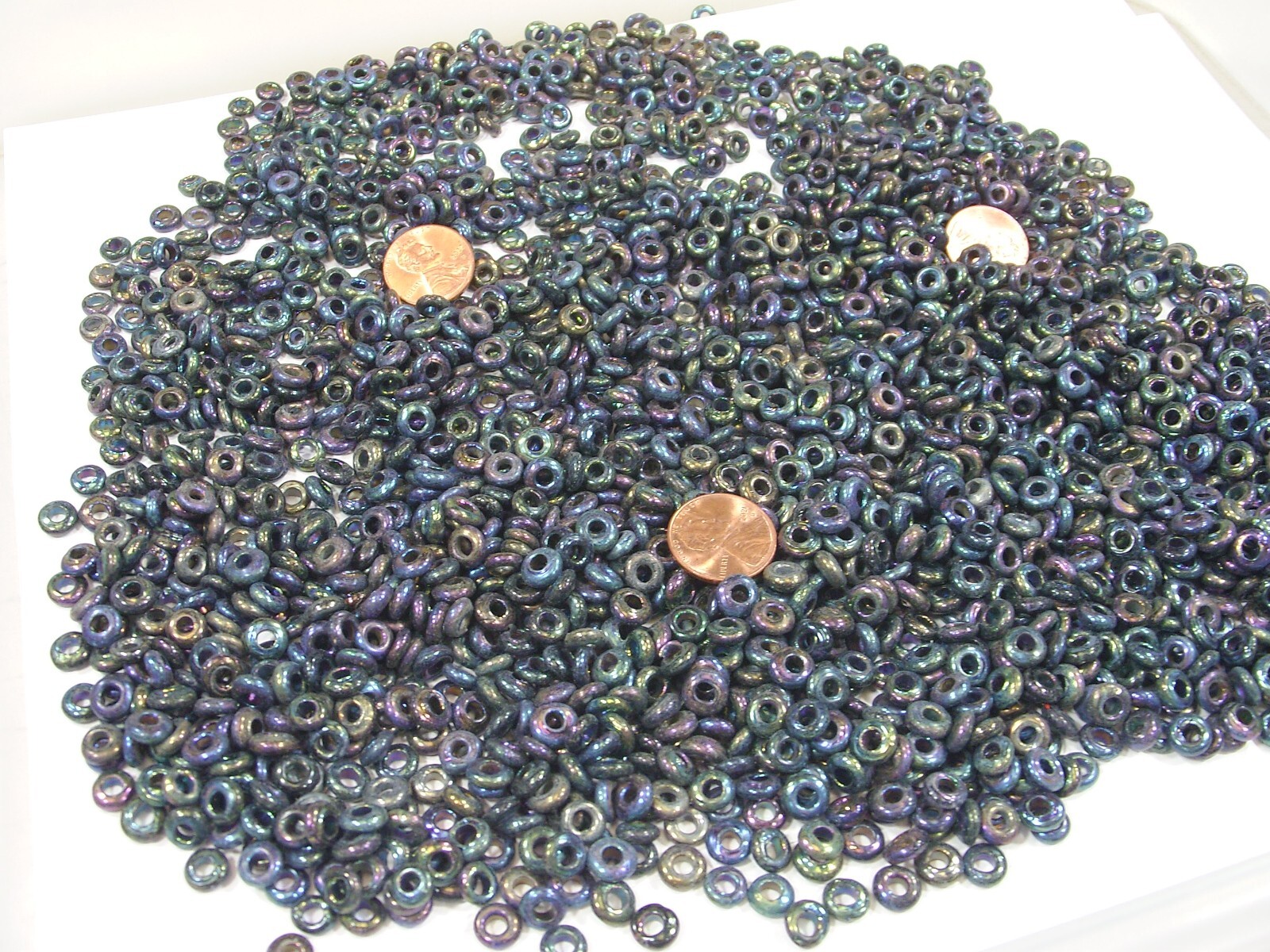 2 Pounds Metal Mix Color India Spacer Glass Beads Wholesale Bulk Lot (FY-903)