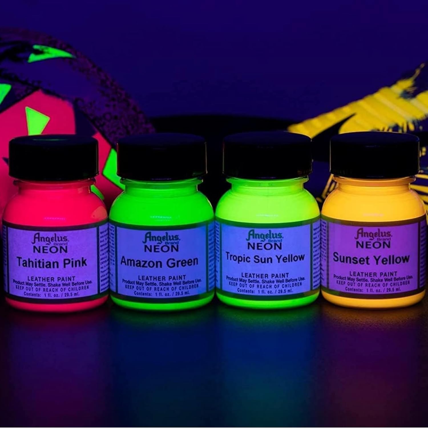 Neon4 Oz Leather Paint Tahitian Pink