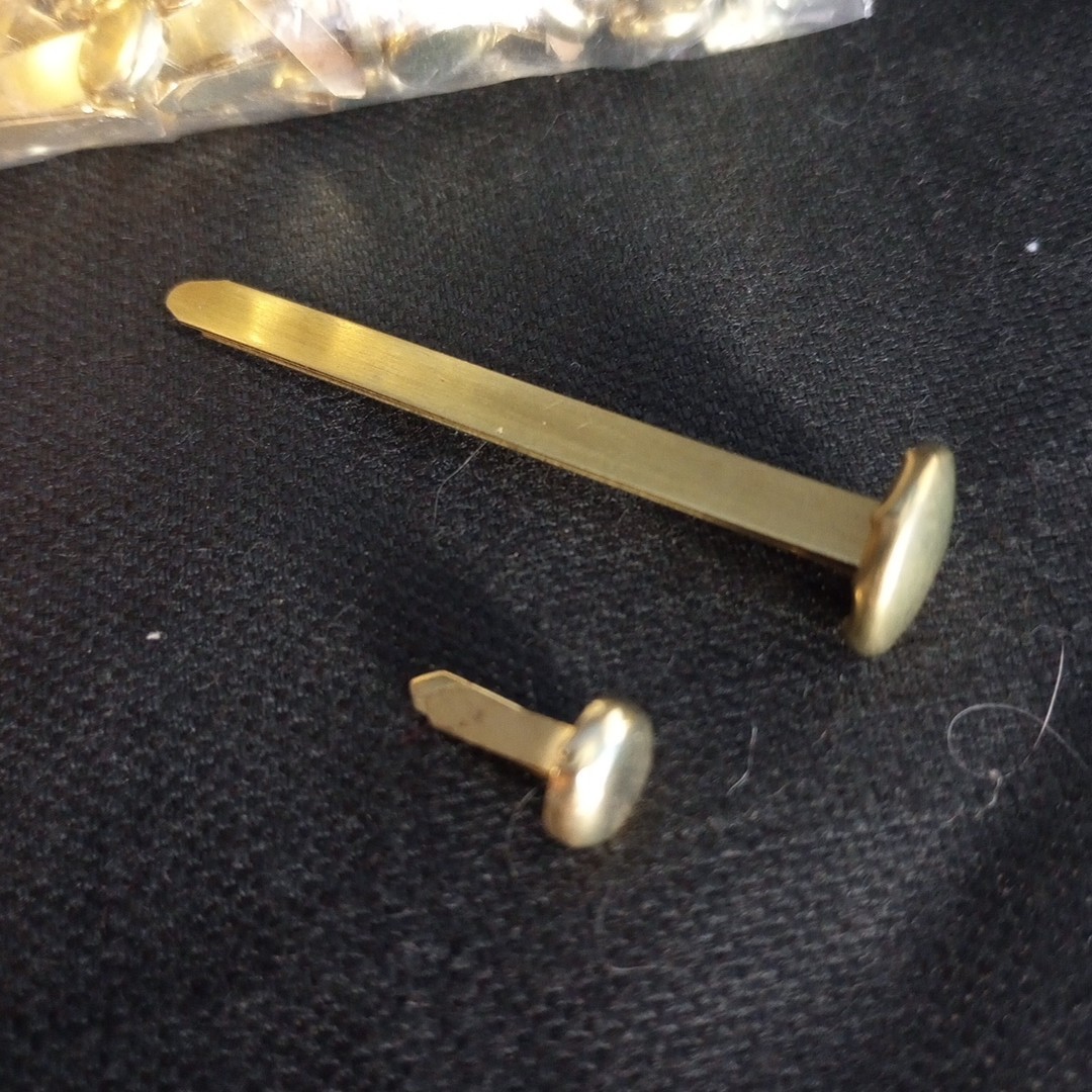 Brass Plated 2″ & .5″ split pin paper fasteners Round Head Brads Crafts 9oz Bag
