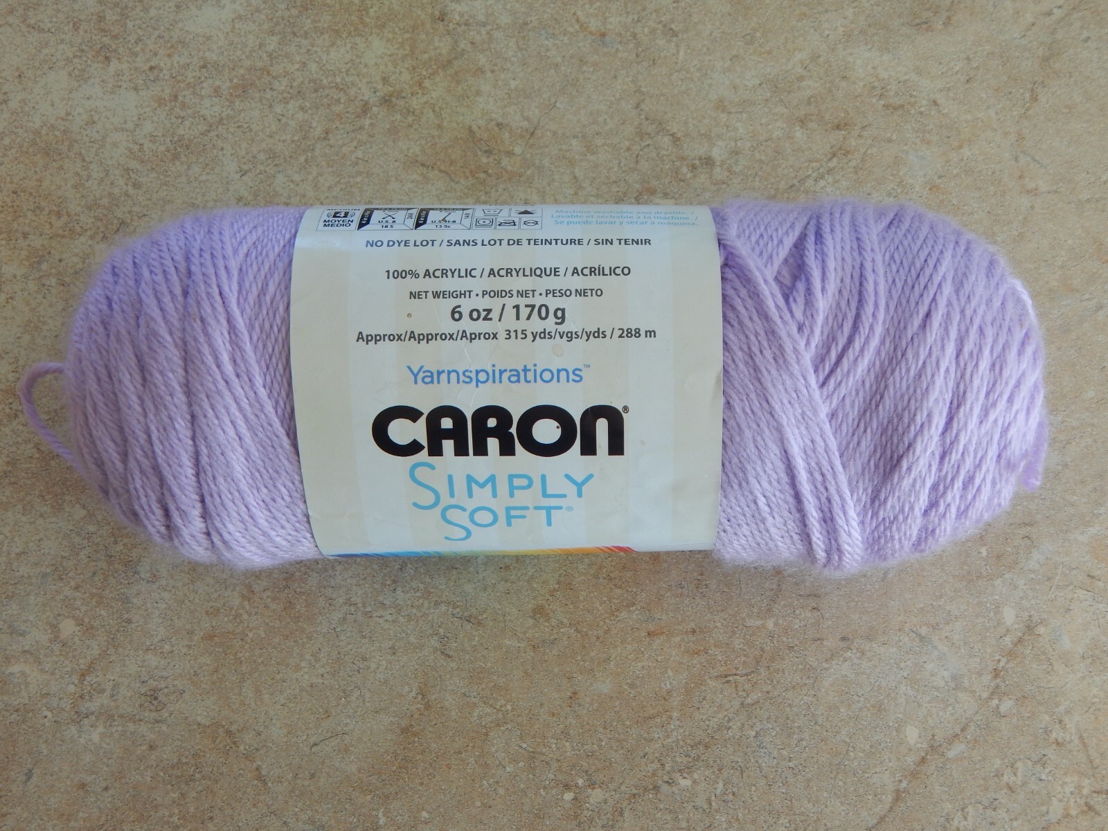 New Caron Simply Soft Yarn ORCHID #9717 Pastel Purple Acrylic Medium Worsted