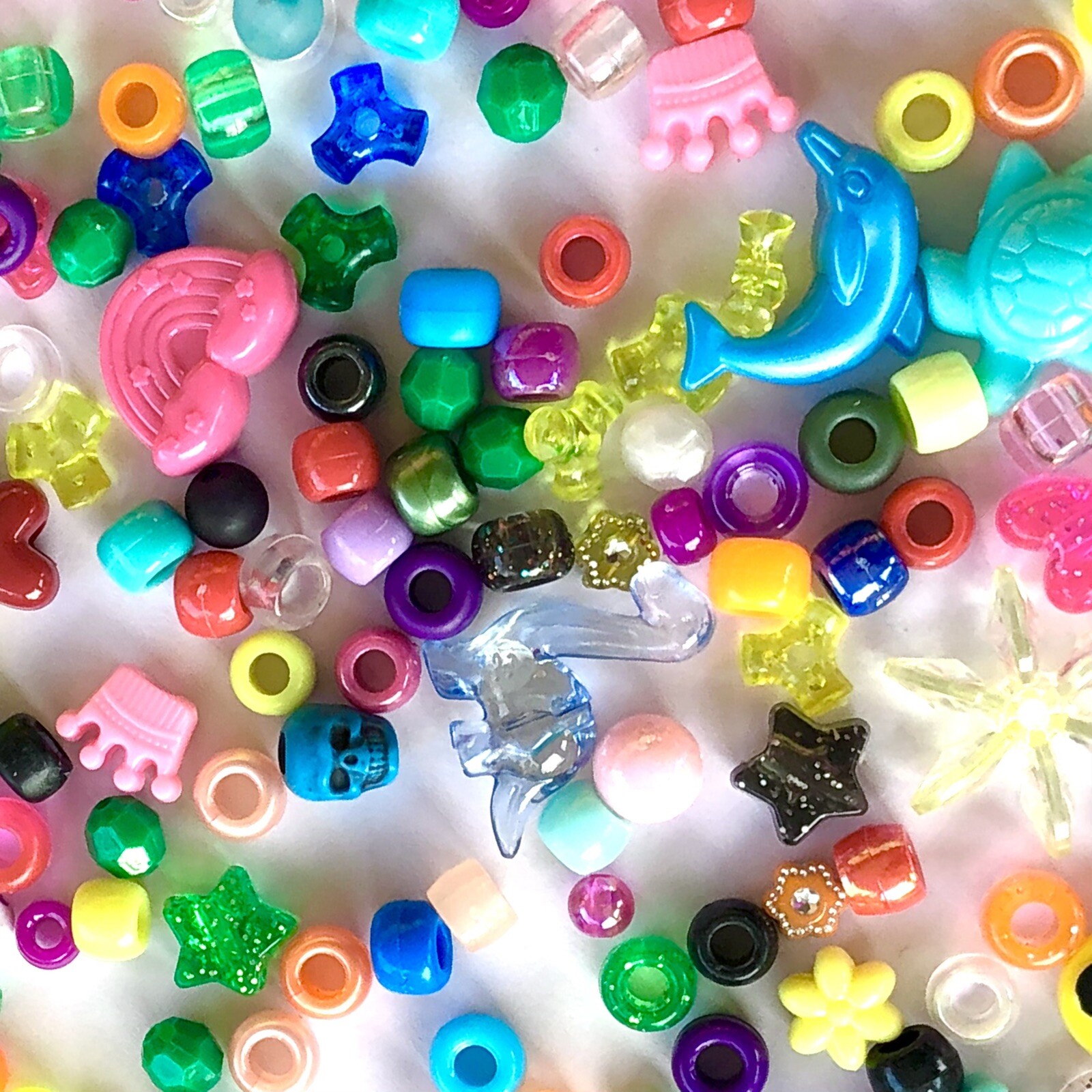 2 oz Bag of Mixed Pony Beads and Charms