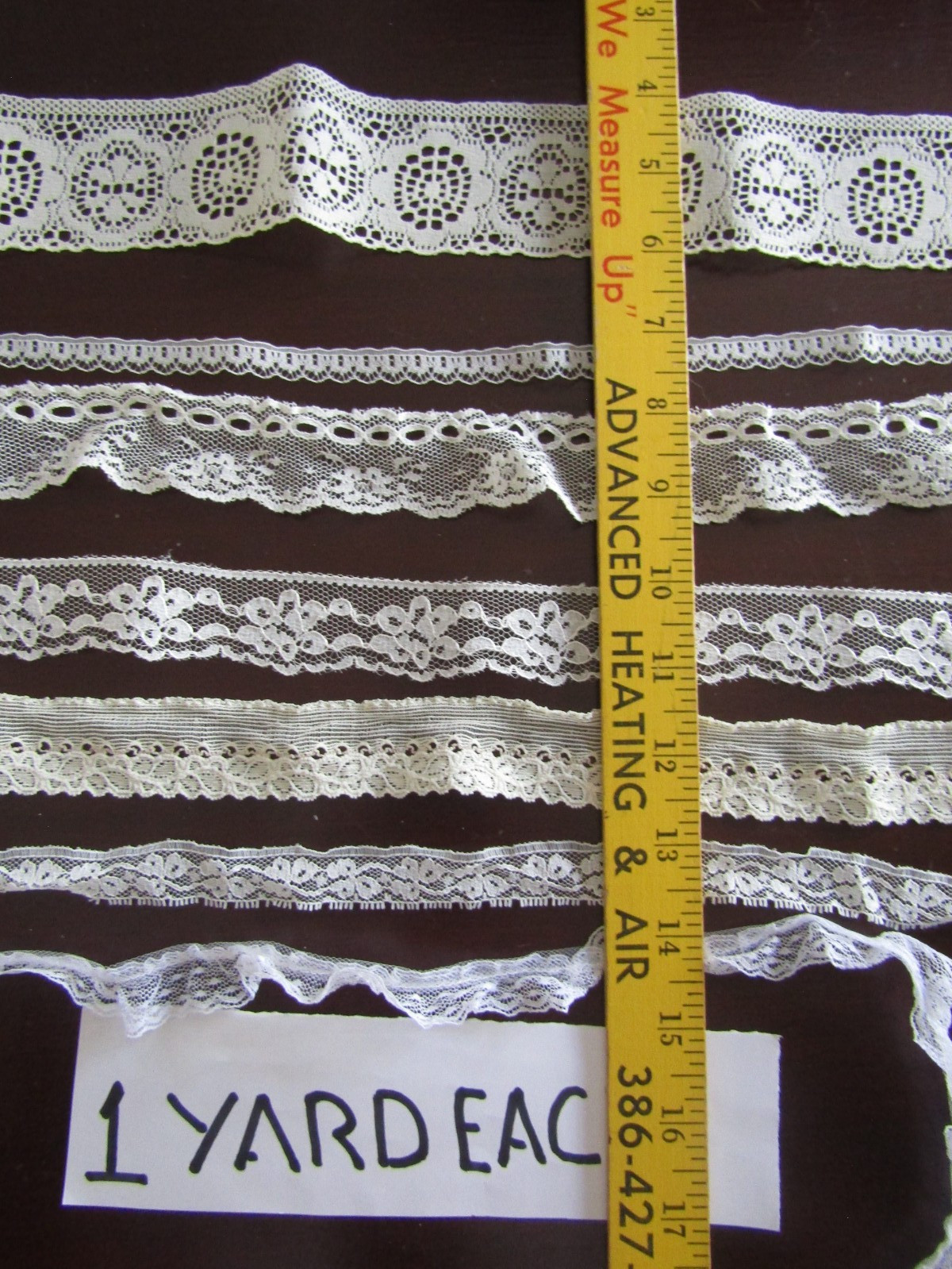Lot 27 Yds White & Ivory Lace/Trims Remnants Sew- J.Journal Doll Crafts New