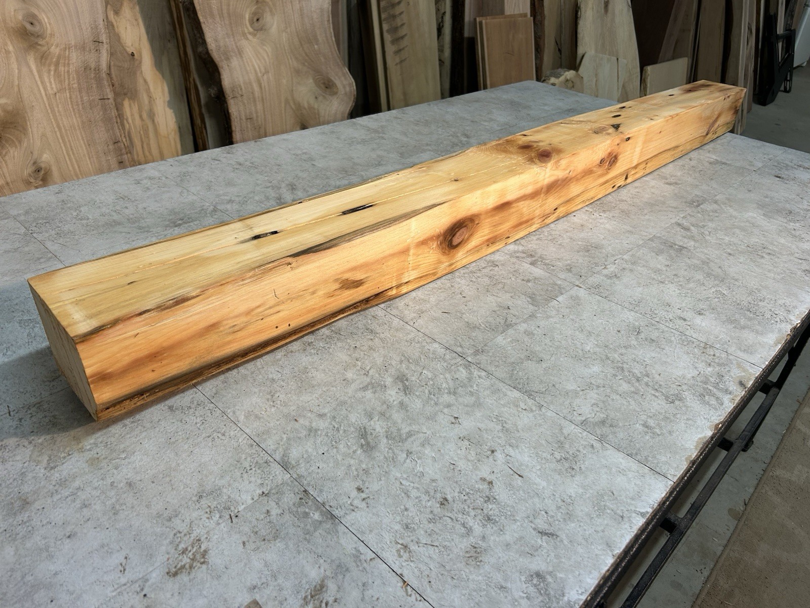 Pine Mantel Beam/Fireplace Mantle Beam/Rustic Modern Wood/Knotty Pine Beam