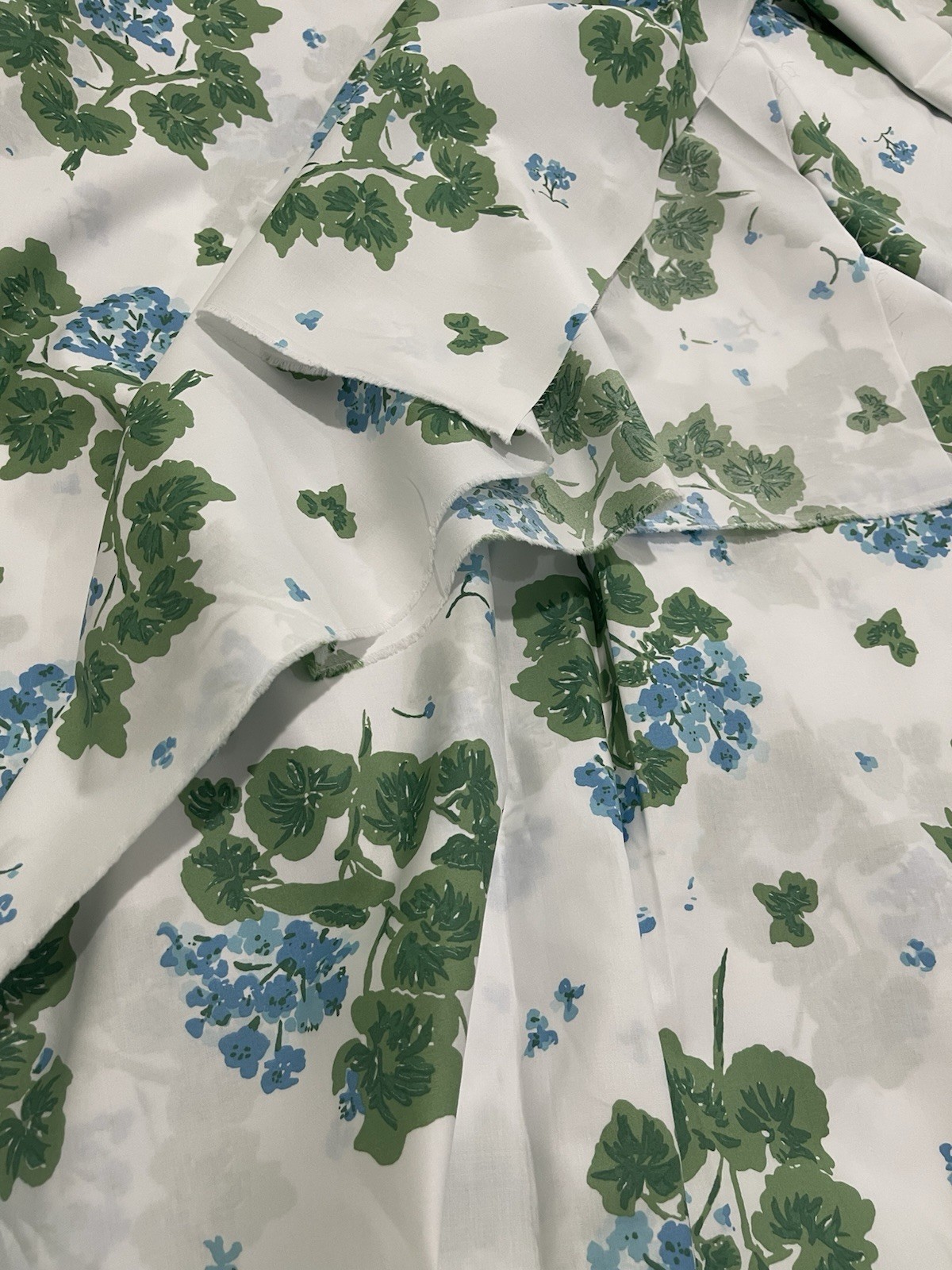 $158 Matouk Italy New 500TC Cotton Percale 120” Geranium By YARD Fabric Blue