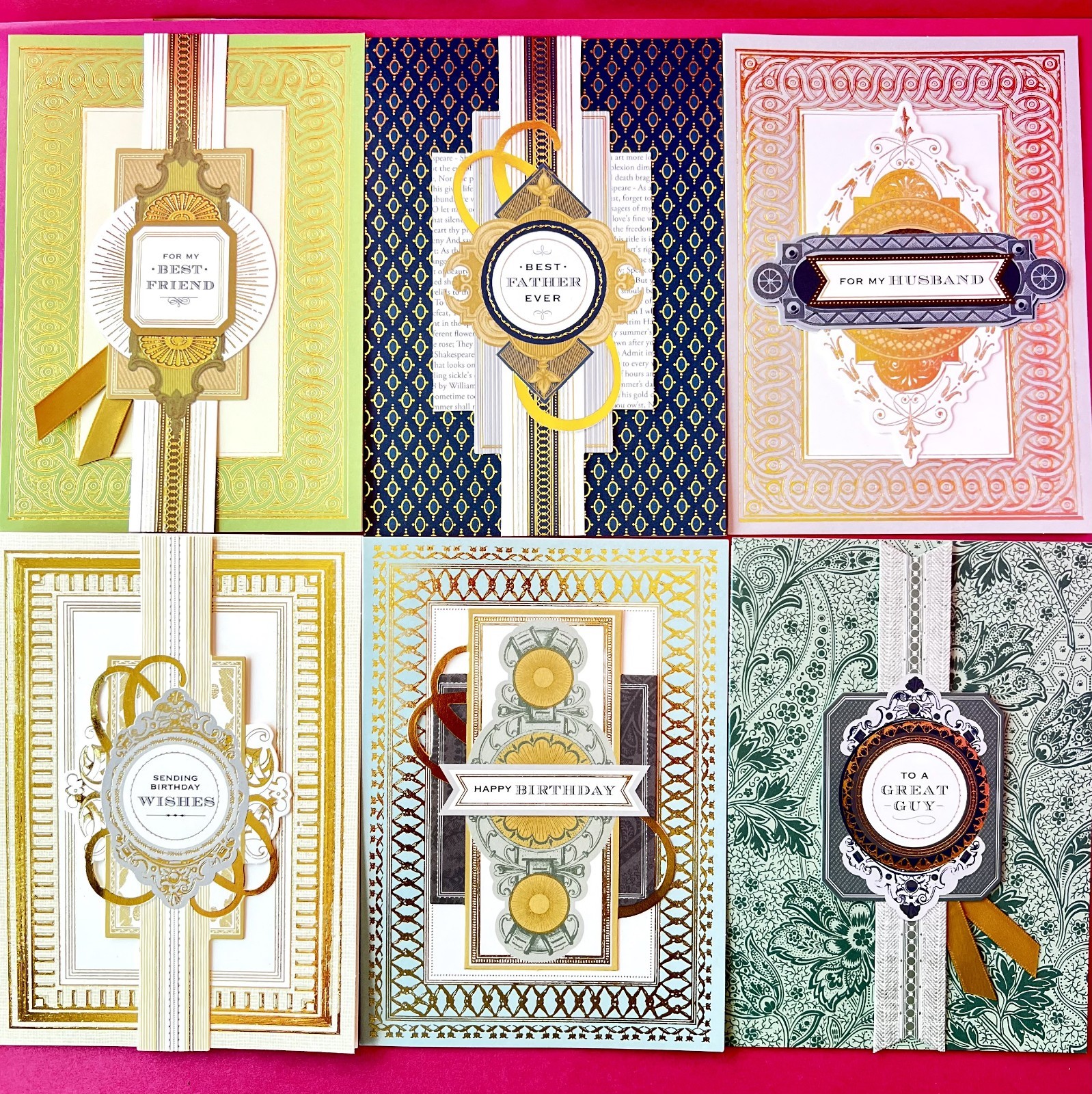 Anna Griffin Gentlemen’s Cards, Toppers, Envelopes +Bonus For Him Layers & Minis