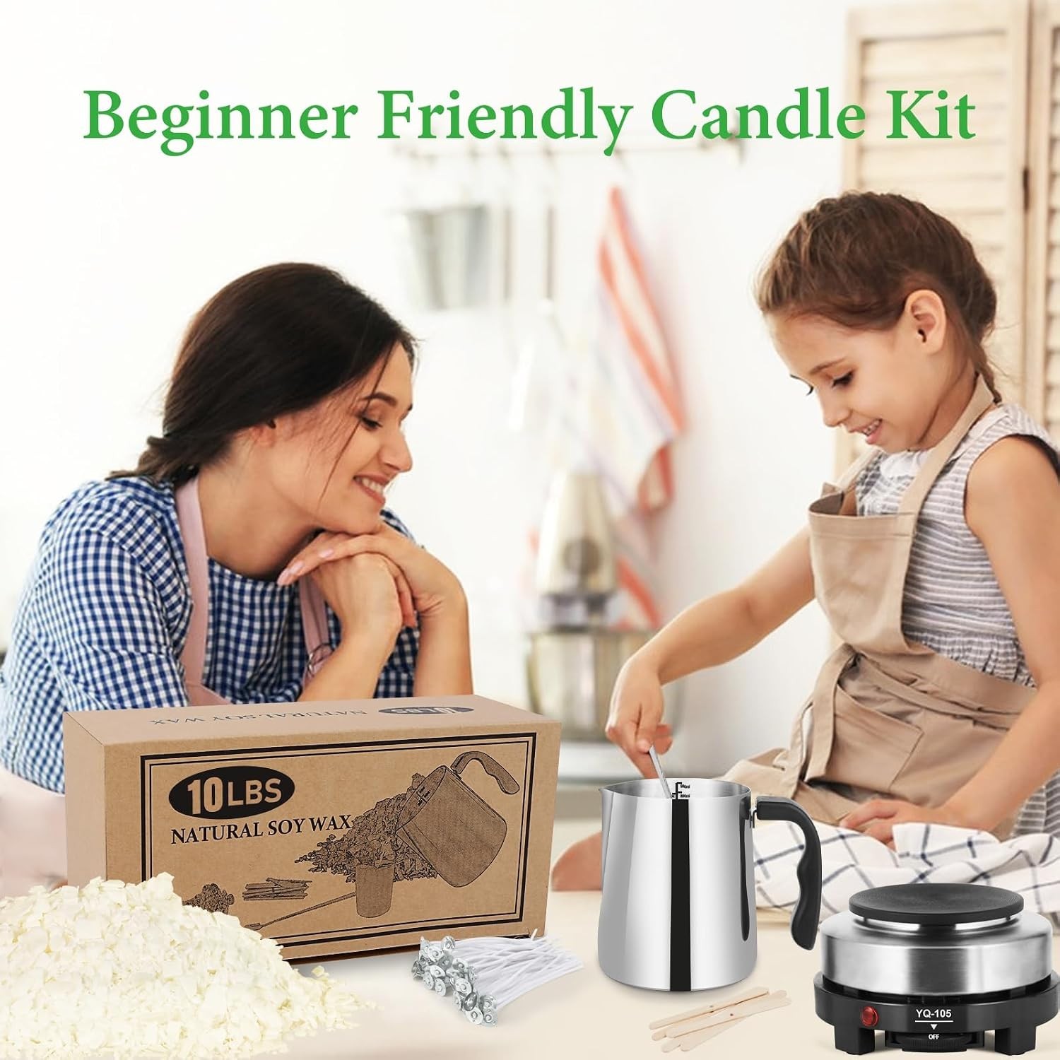 All-in-One 10lb Soy Wax Candle Kit with Electric Melter | Perfect for Beginners