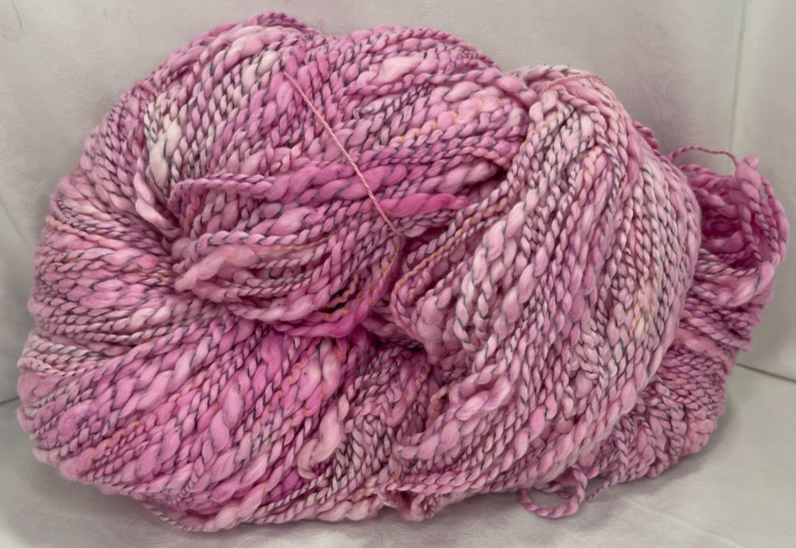 Unbranded Unknown Fiber Pink Yarn Lot of 2 Hanks