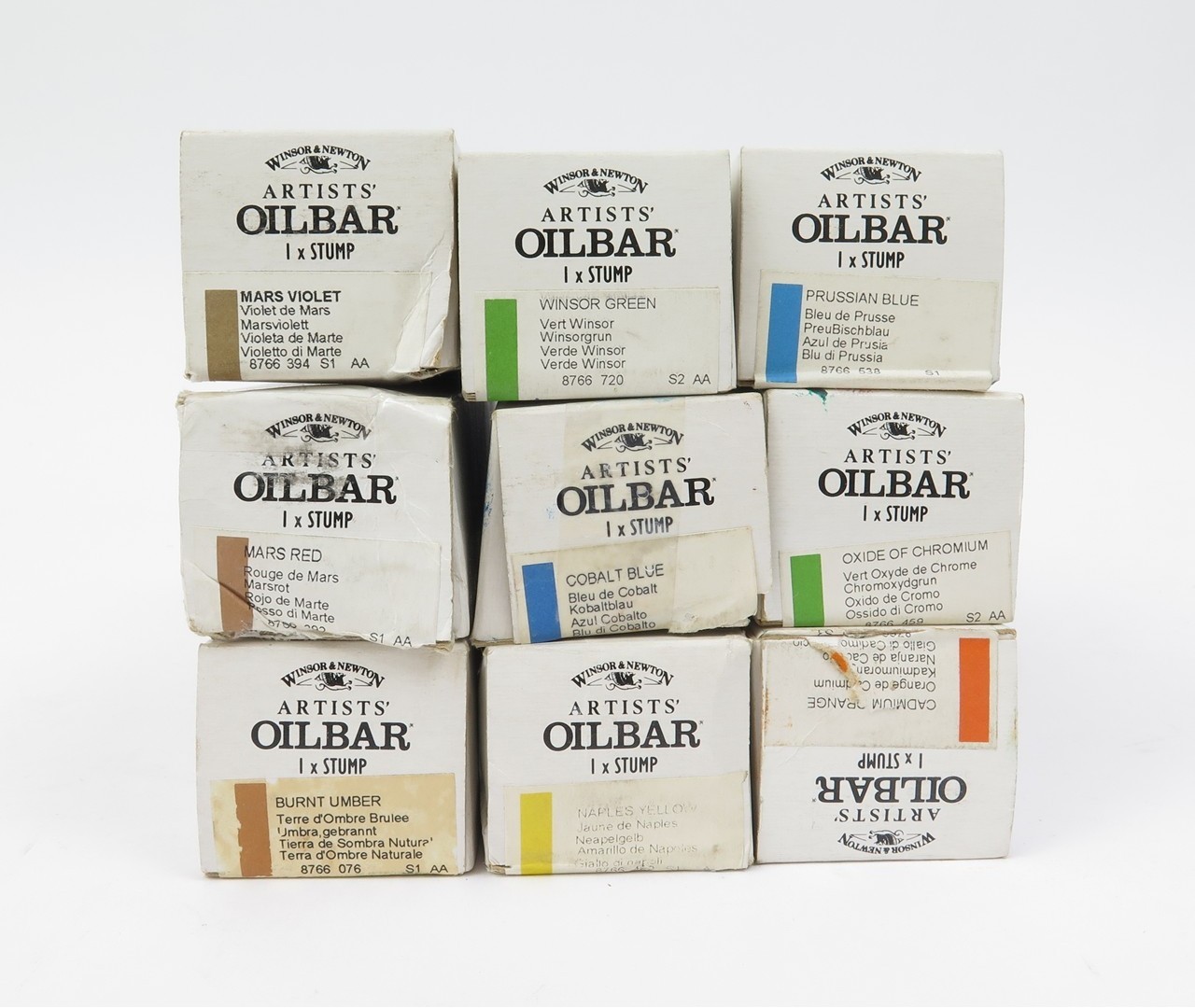 Winsor & Newton Pre-owned XL Artists’ OILBAR Stumps 165ml 9 Colors