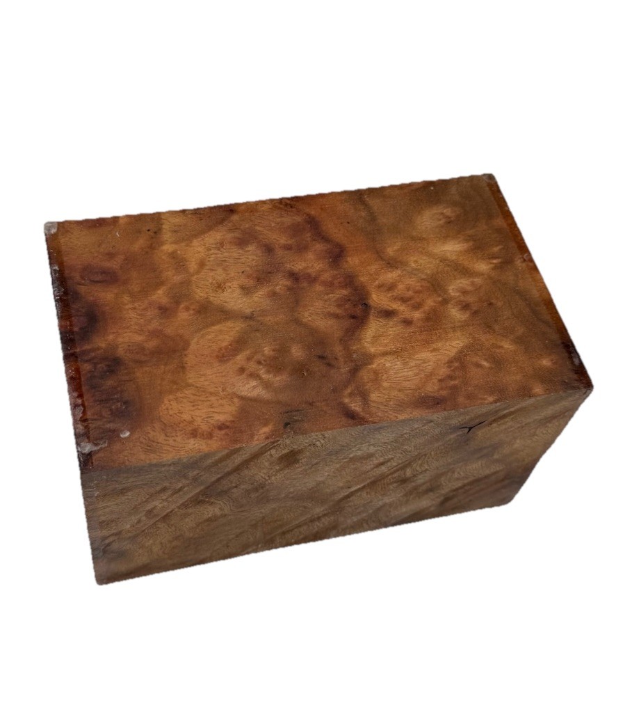 Camphor Burl Wood turning blank / Block 3-7/16″ x 3-7/16″ x 6” (g18) Dried