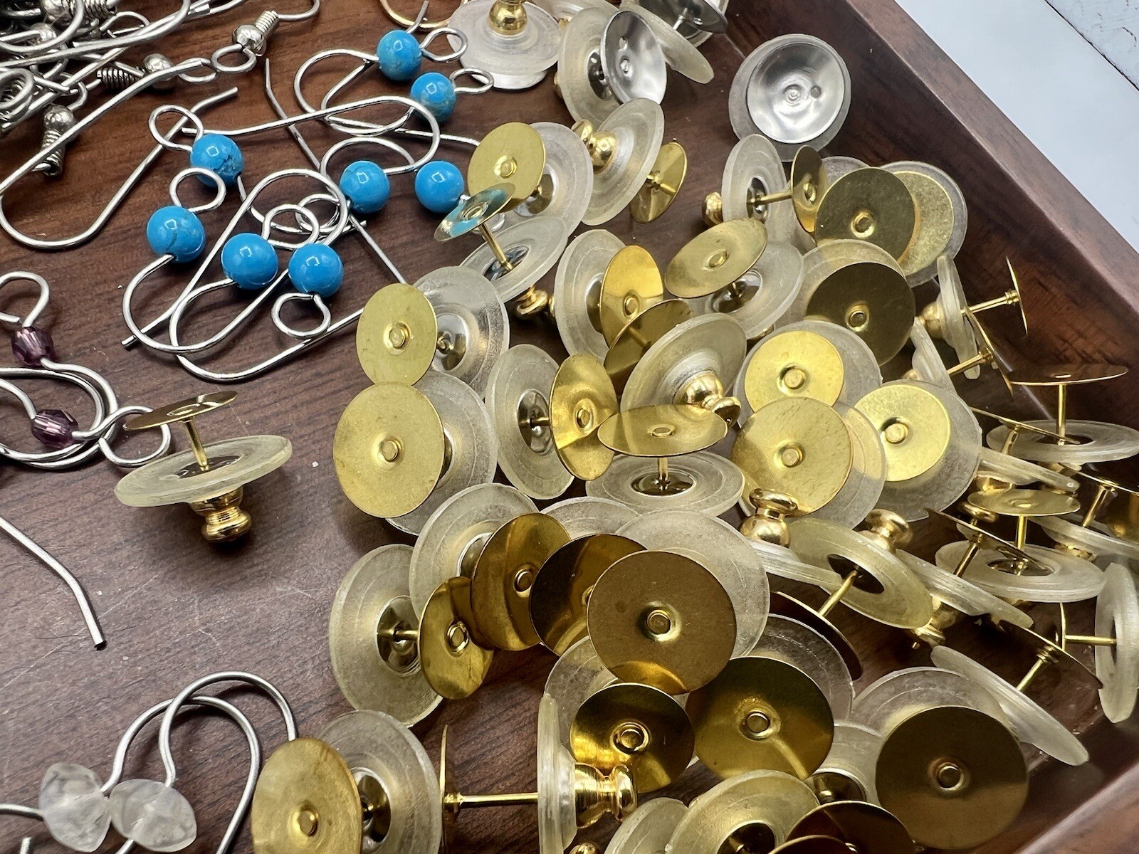 161 Pairs Pierced Earring Findings Mixed New Old Stock DIY Jewelry Making Lot