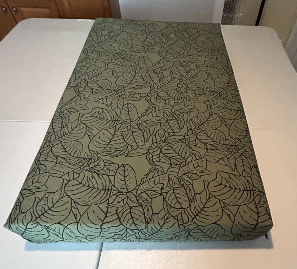 Richloom Green Leaf Printed Polyester Indoor/Outdoor Fabric New 6 Yard piece