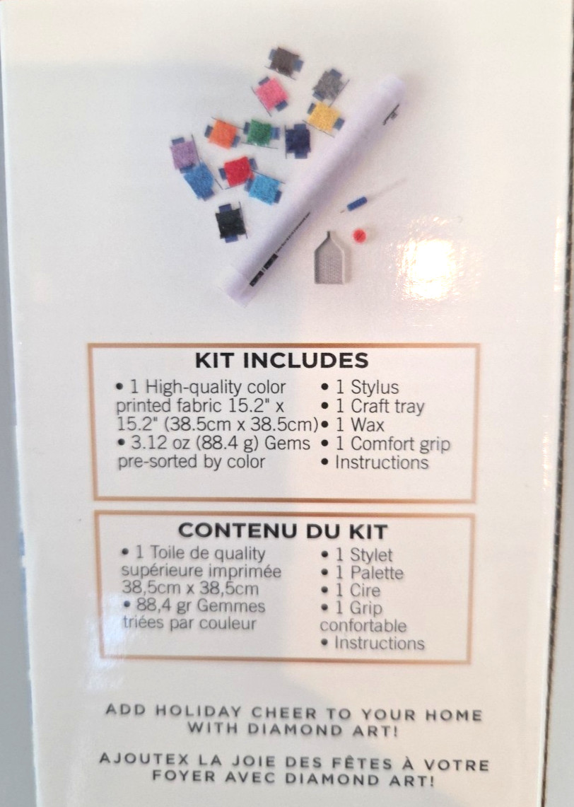 NIB Diamond Art Holiday Snowman Diamond Paint by Number Complete Kit Ages 13+