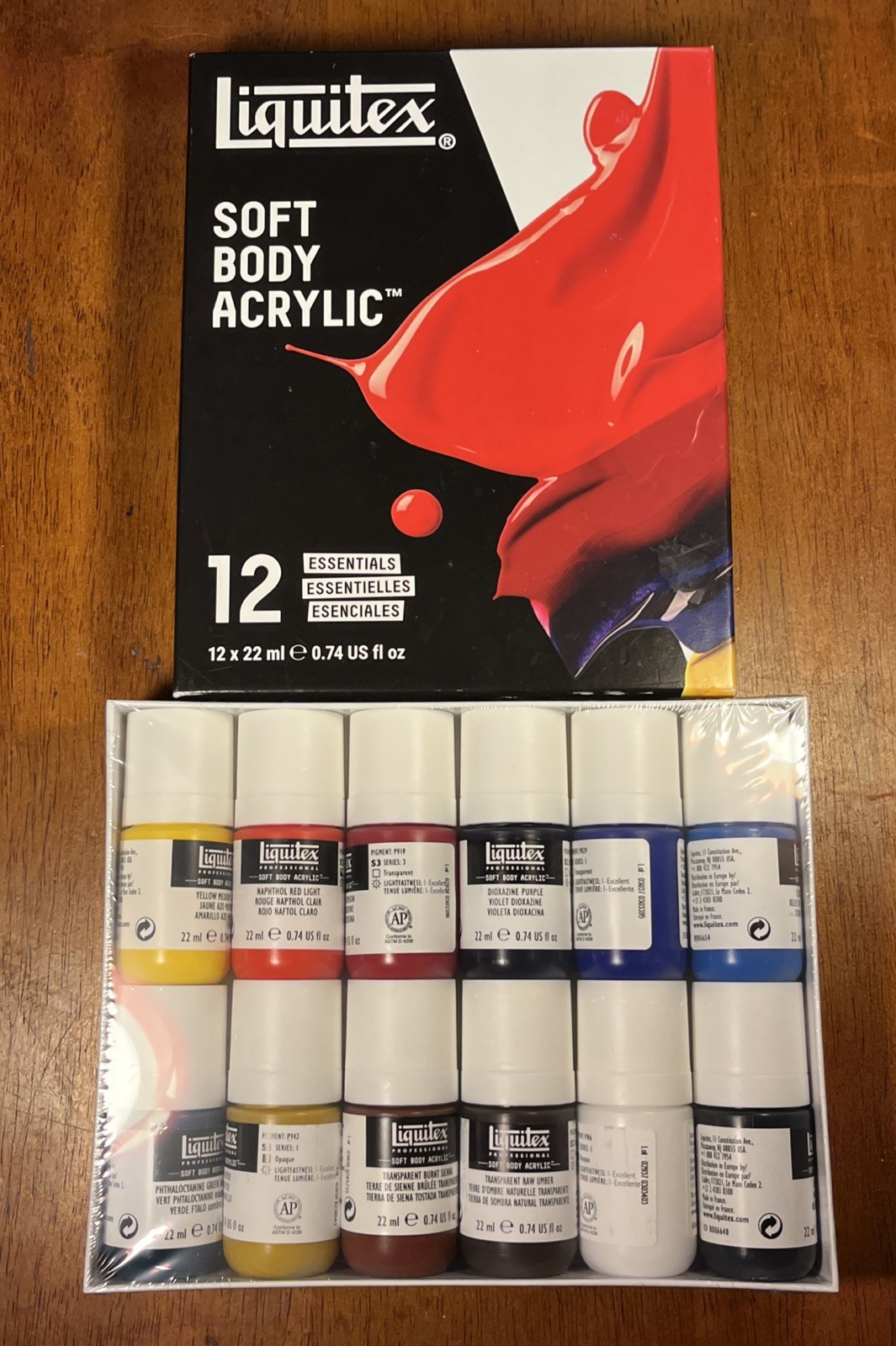Liquitex Professional Soft Body Acrylic Paint Set Essentials 12 x 22 ml NEW