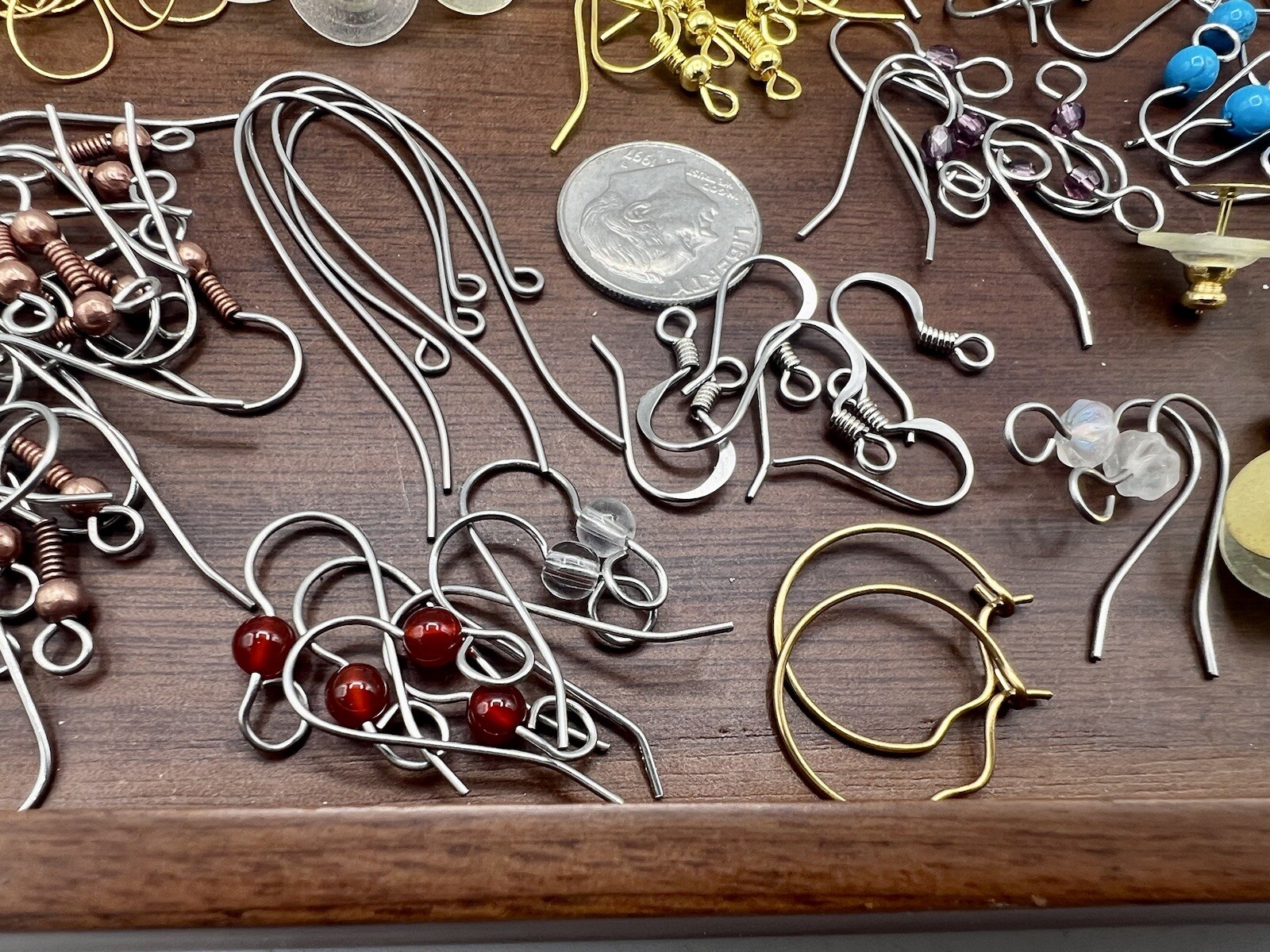 161 Pairs Pierced Earring Findings Mixed New Old Stock DIY Jewelry Making Lot