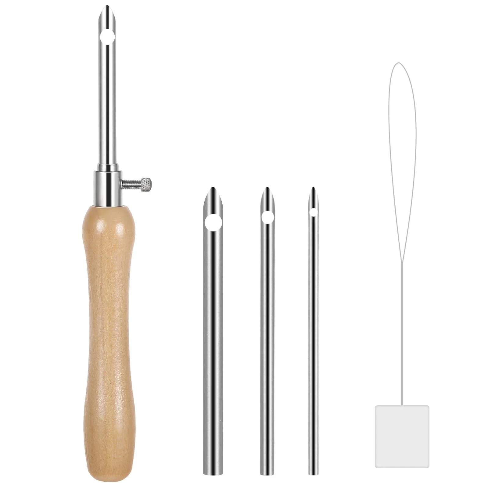 5Pcs Punch Needles, Lavor Punch Needle Set for Beginner DIY Craft Floss Cross St