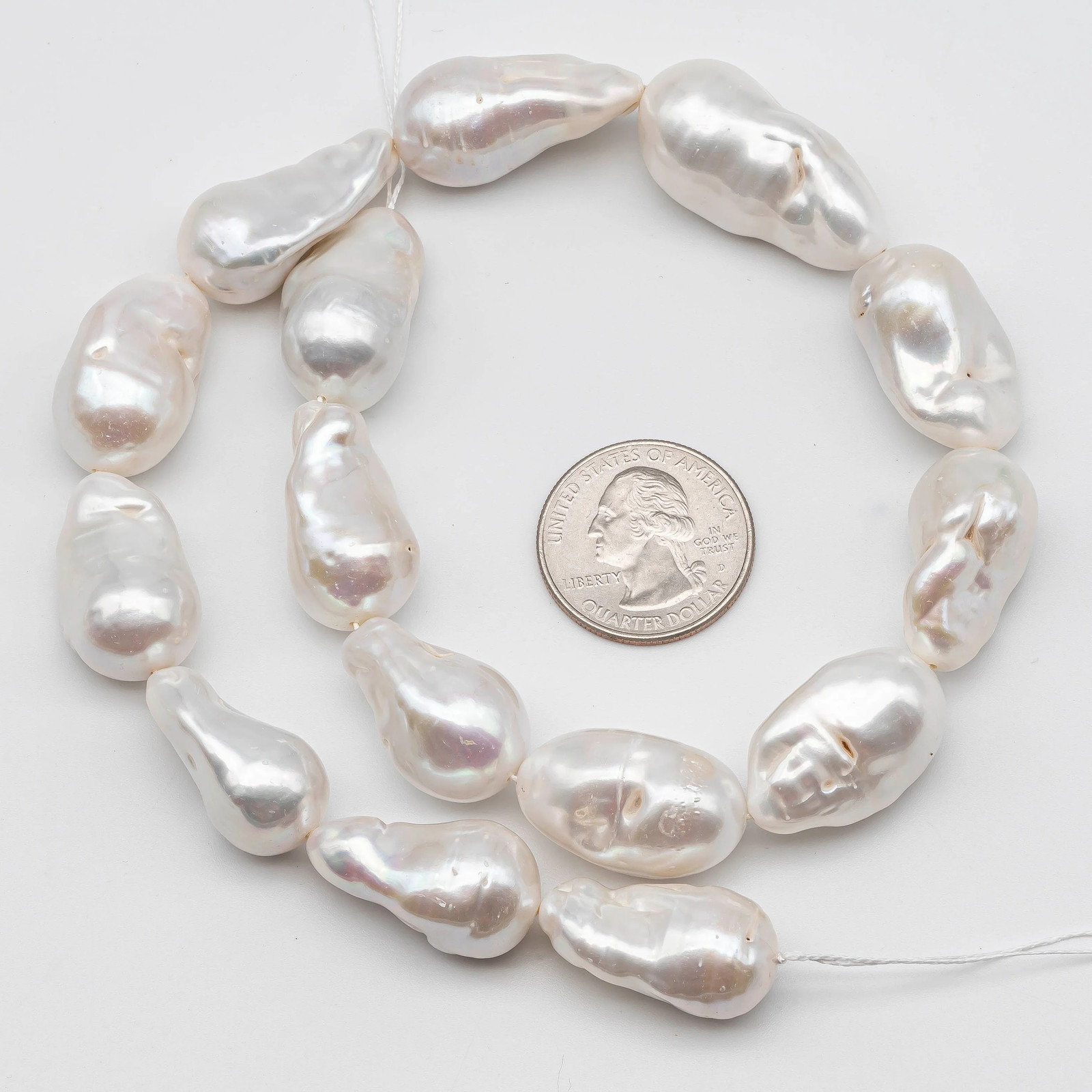 Large Size Freshwater Baroque Pearl, Full Strand or 1 Pc, SKU # 1186BA