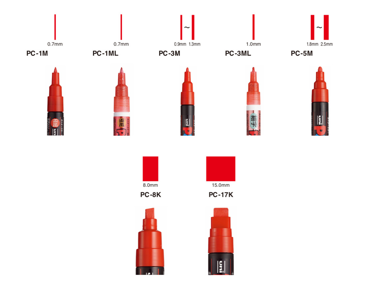 Posca Paint Pens Marker Set | Fine Point PC-3M | 8 Colors | US Seller