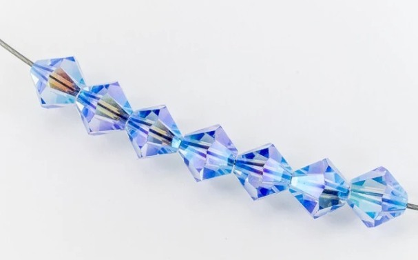 Swarovski 5301/5328 Light Sapphire AB 2X Bicone 3mm Pack Of 48