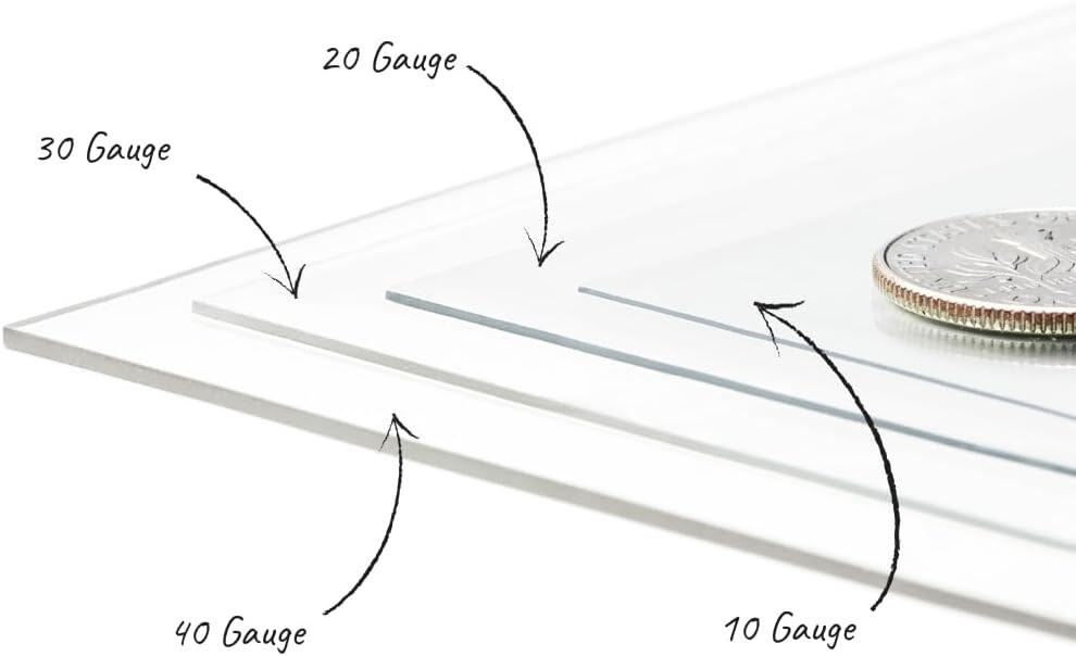 40-Gauge Clear Plastic Vinyl Fabric – 54″ Wide PVC 1 3 5 10 15 20 30 yd. Rolls