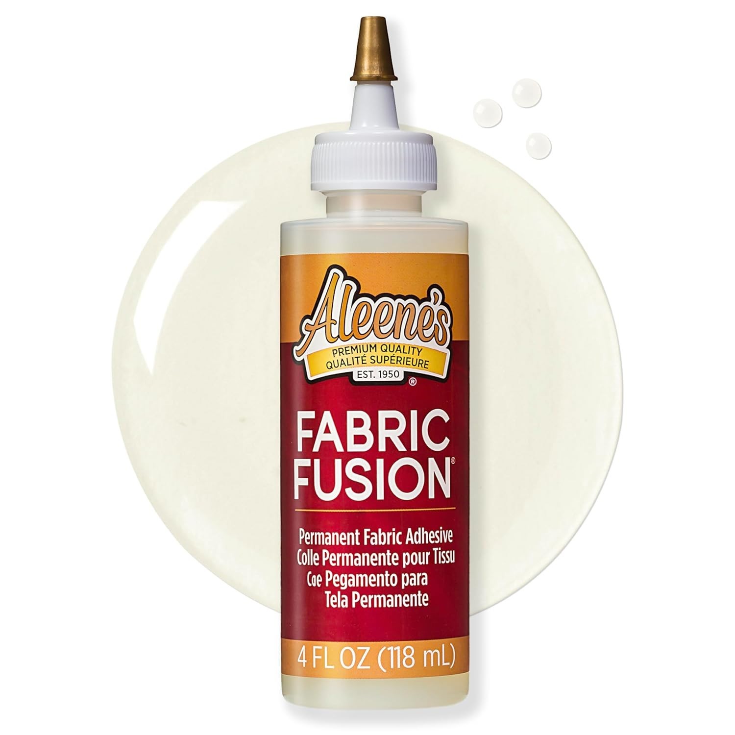 Fabric Fusion Glue 4 oz, Permanent and Washable Adhesive, No-Sew Fabric Glue …