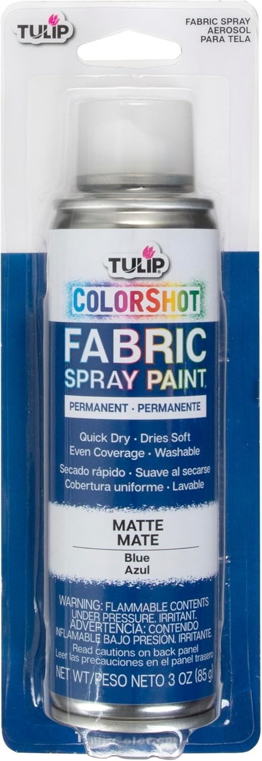 Aerosol Fabric Paint – 3oz ColorShot in Blue for Even Coverage and Durability