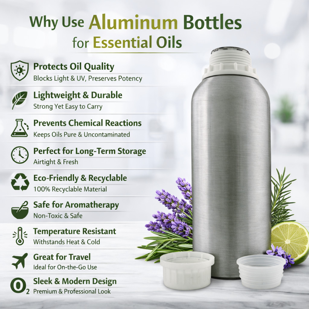 Bulk 16 fl oz Lavender Essential Oil in Aluminum Bottle – GreenHealth