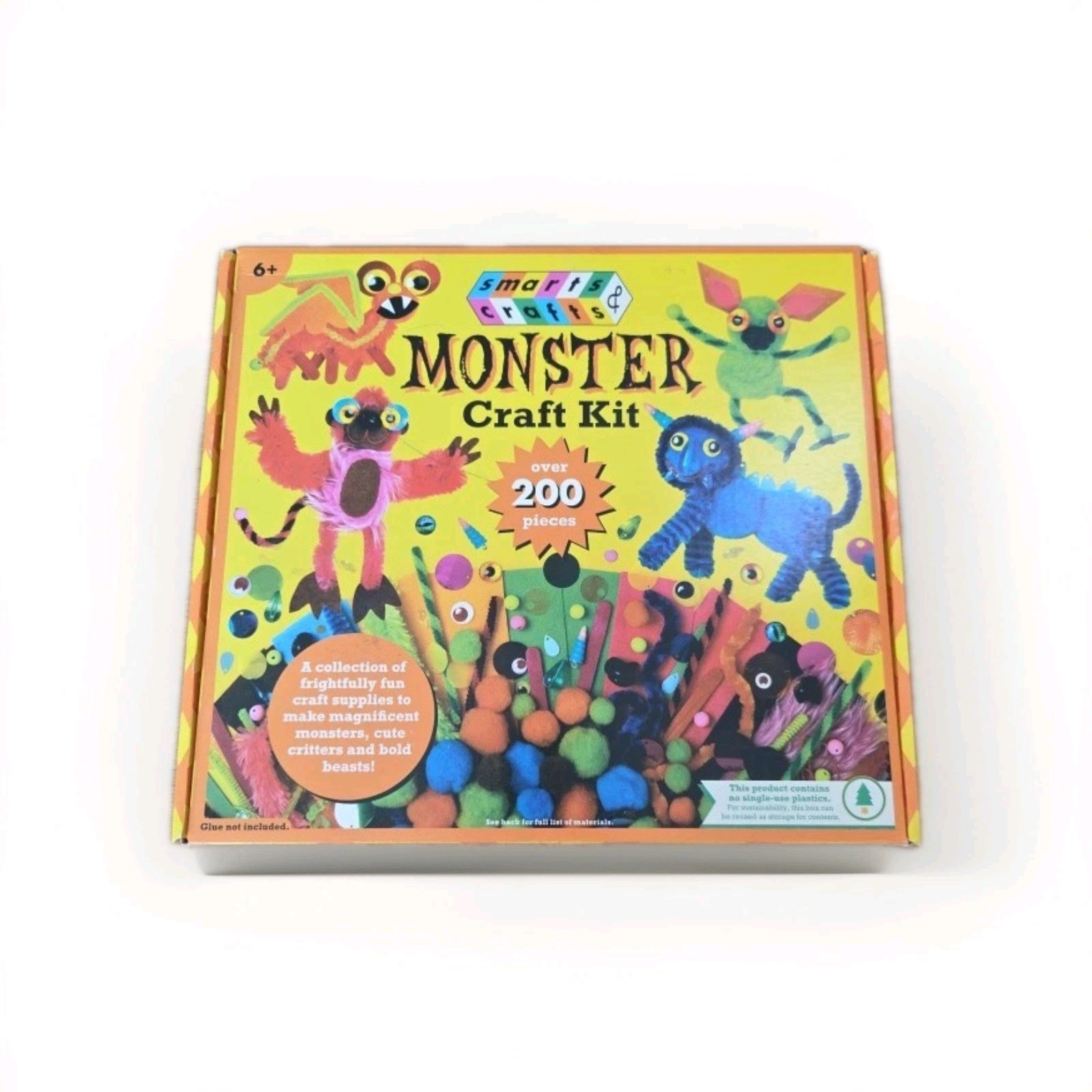 Smarts & Crafts Monster Craft Kit, 200+ Pieces, for Children 6 years and up