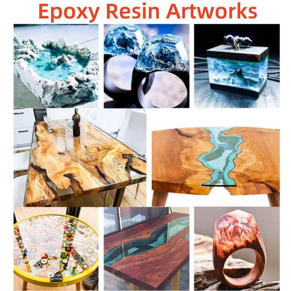 Ultra Clear Epoxy Resin 2 Gallons 1:1 AB Kit (1 Gallon A + 1 Gallon B)