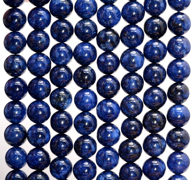 Blue Sapphire Quartz Gemstone Round 8mm 10mm 12mm Loose Beads 15.5 inch (A265)