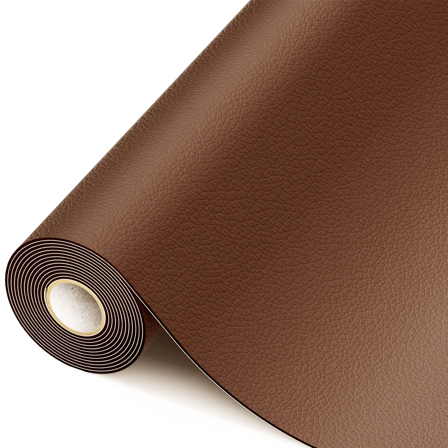 Brown Self-Adhesive Leather Repair Patch Tape For Seats Couch Sofa Chair Jacket