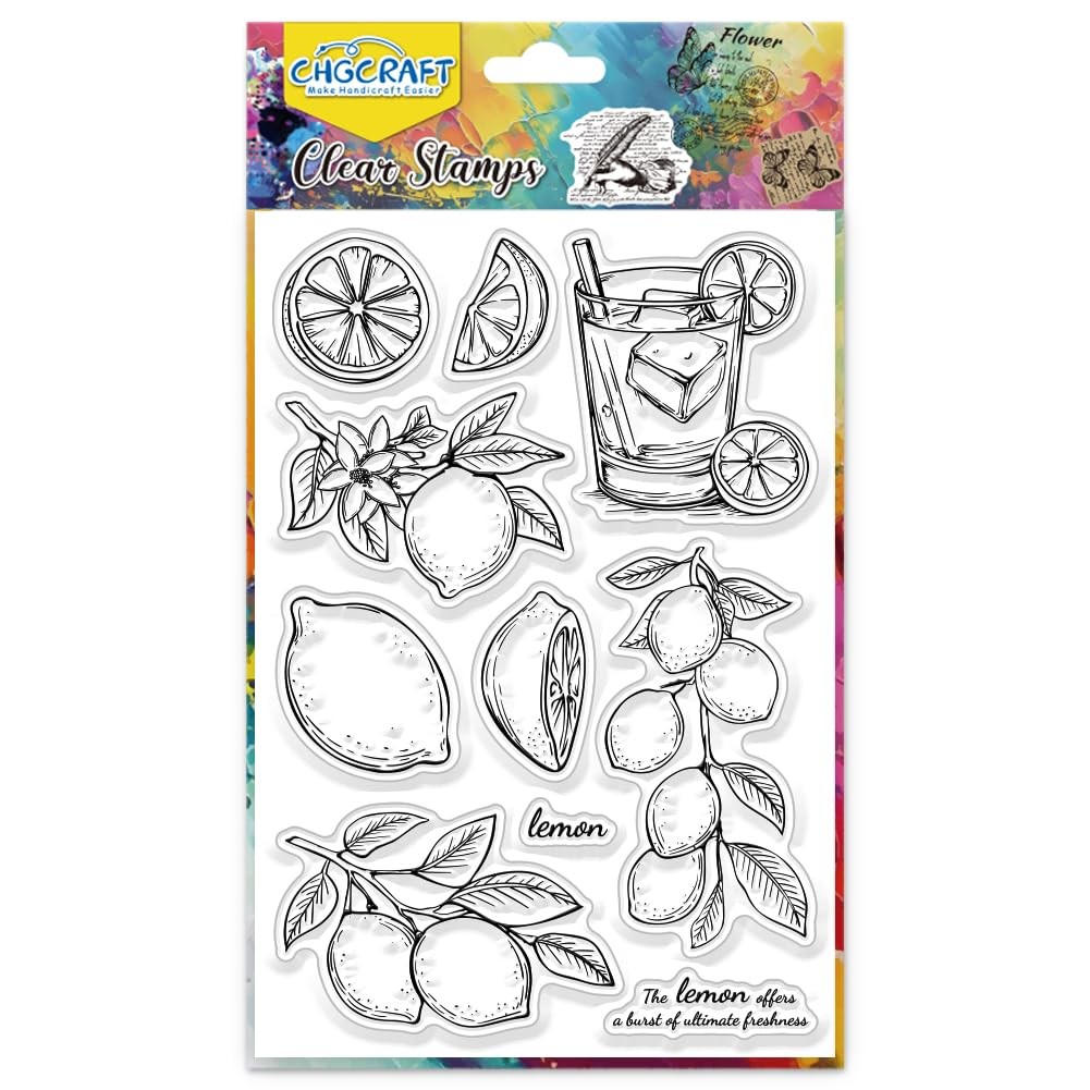 Lemons Clear Stamps Lemon Juice Transparent Silicone Stamp Flower Slices