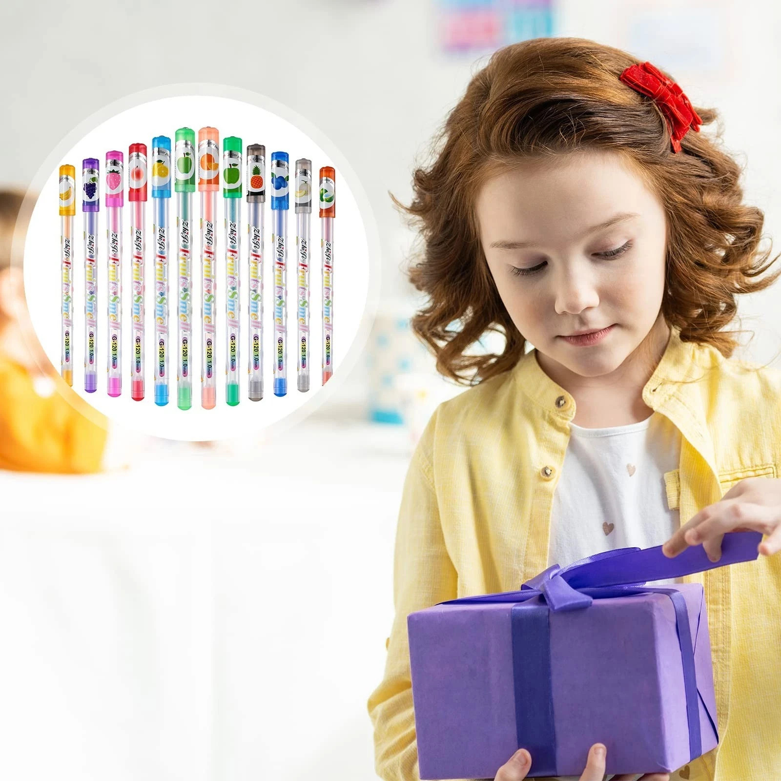 Spakon 36 Pcs Scented Glitter Gel Pens for Kids, Cute Coloring Smooth Writing…