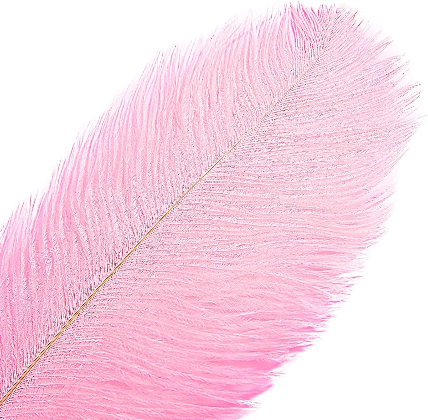 Bulk 12PCS Cruelty-Free Pink Ostrich Feathers for Crafts & Wedding Centerpieces