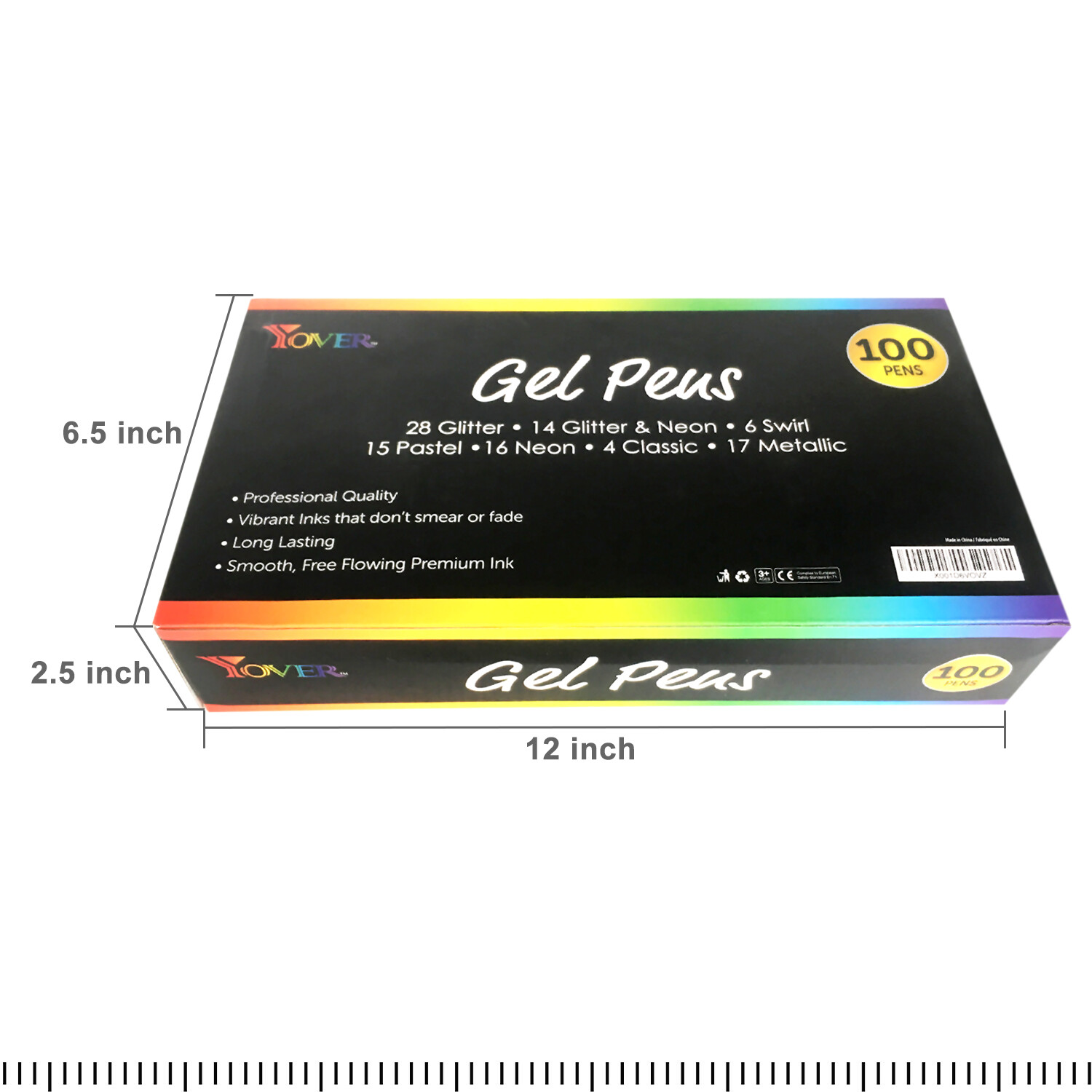 100 PCS Gel Pens Metallic Neon Glitter Pastel High Quality with Fine Points