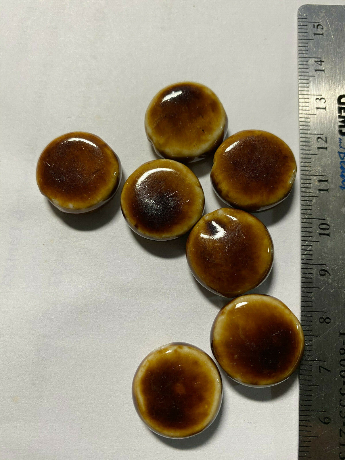 Brown Gold Porcelain Ceramic Beads