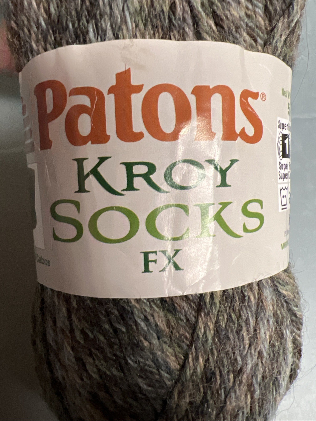 Patons Kroy Socks FX Sock Yarn Skein Super Fine 4 Ply Camo Colors 243457 ￼