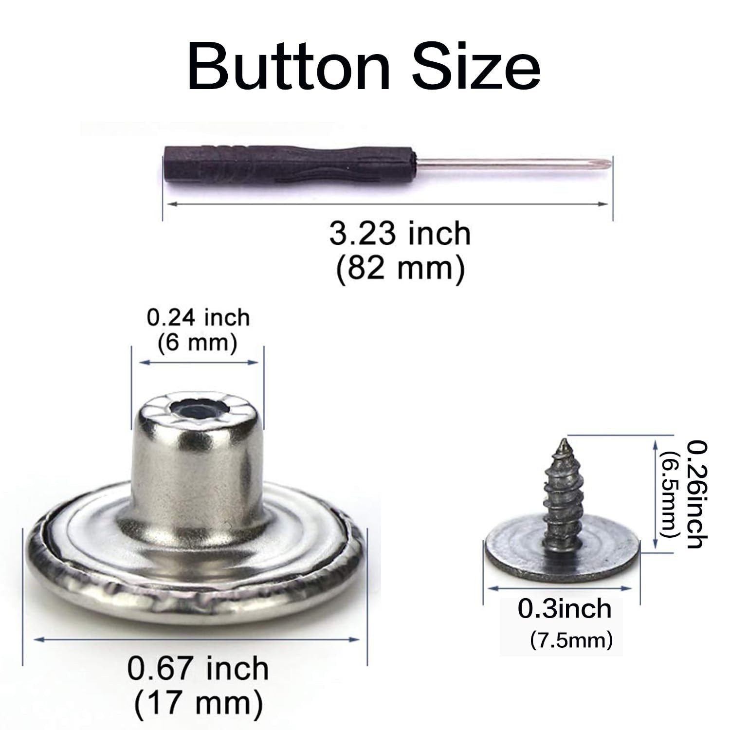 3-Sets Adjustable Jean Buttons Replacement Set No Sew Metal Pants Tightener