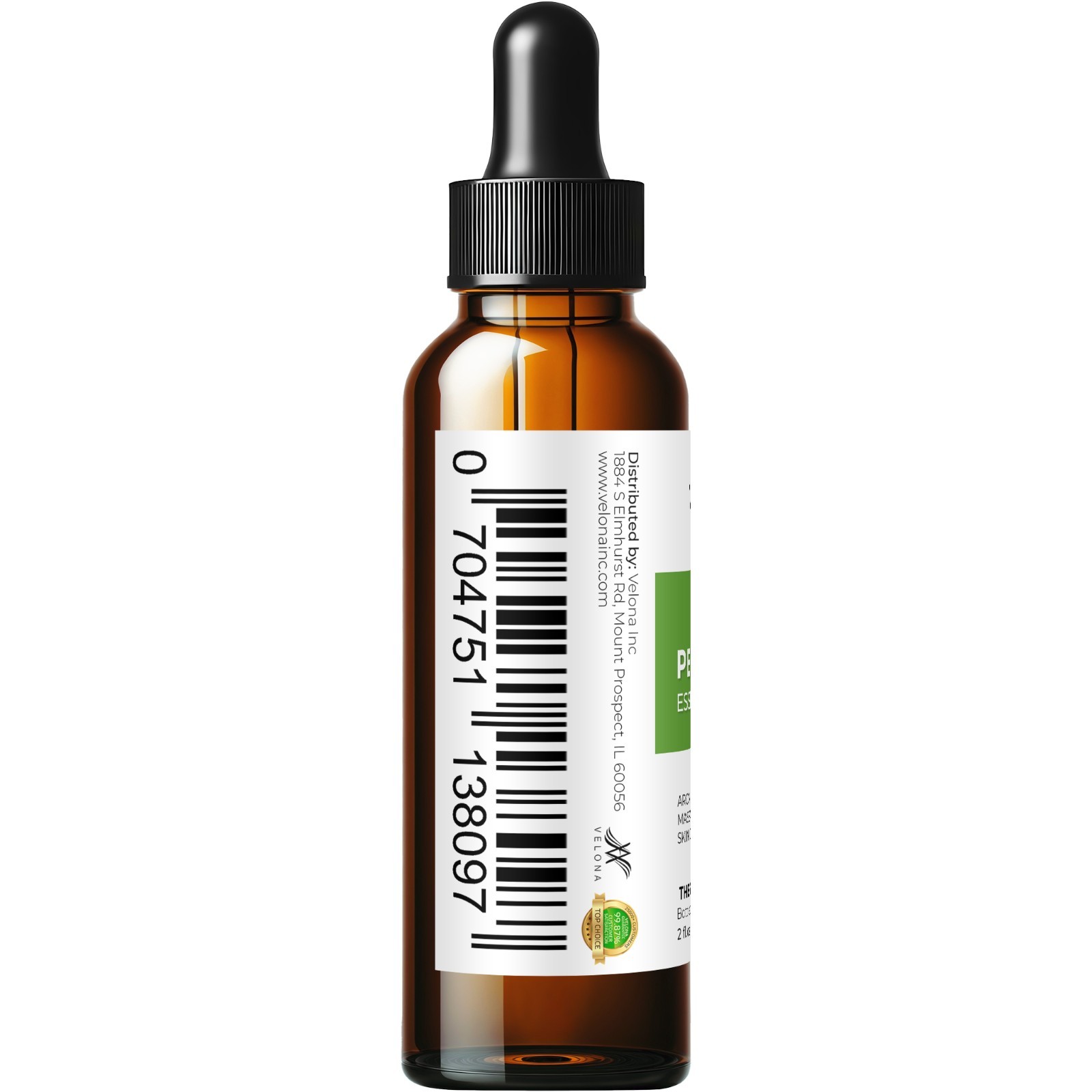 Peppermint Essential Oil by Velona 0.5 – 32 Fl Oz Therapeutic Grade Aromatherapy