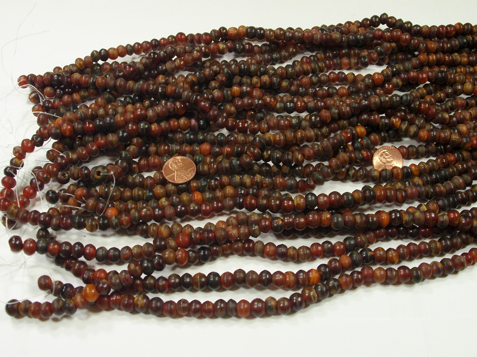 10 Strands 15″ (6mm x 8mm) India Handmade Horn Beads Wholesale Lot (ISR-1) ⭐