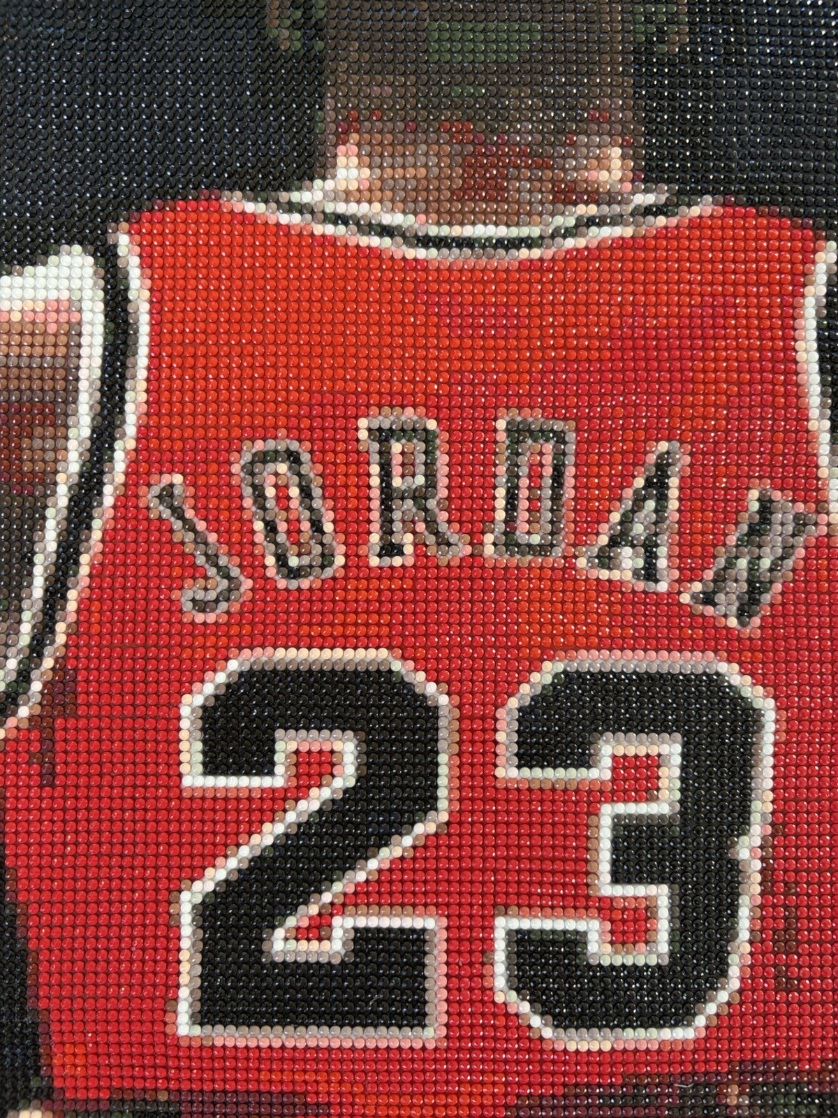 Completed Michael Jordan #23 Chicago Bulls Diamond Art Painting 12” x 15.75”