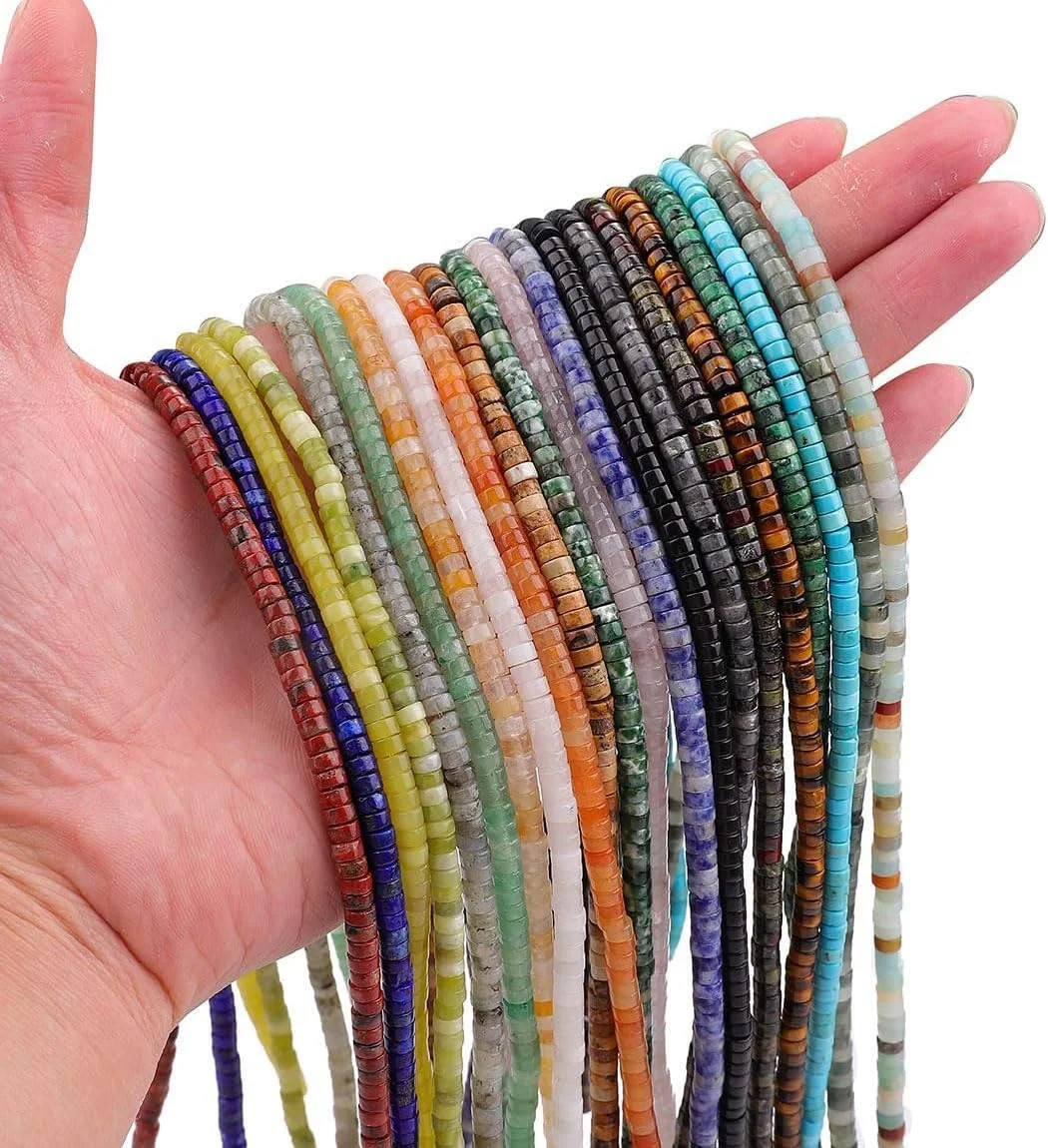 160pcs 3x2mm Natural Turquoise Heishi Disc Rondelle Spacer Stone Semi Precious G