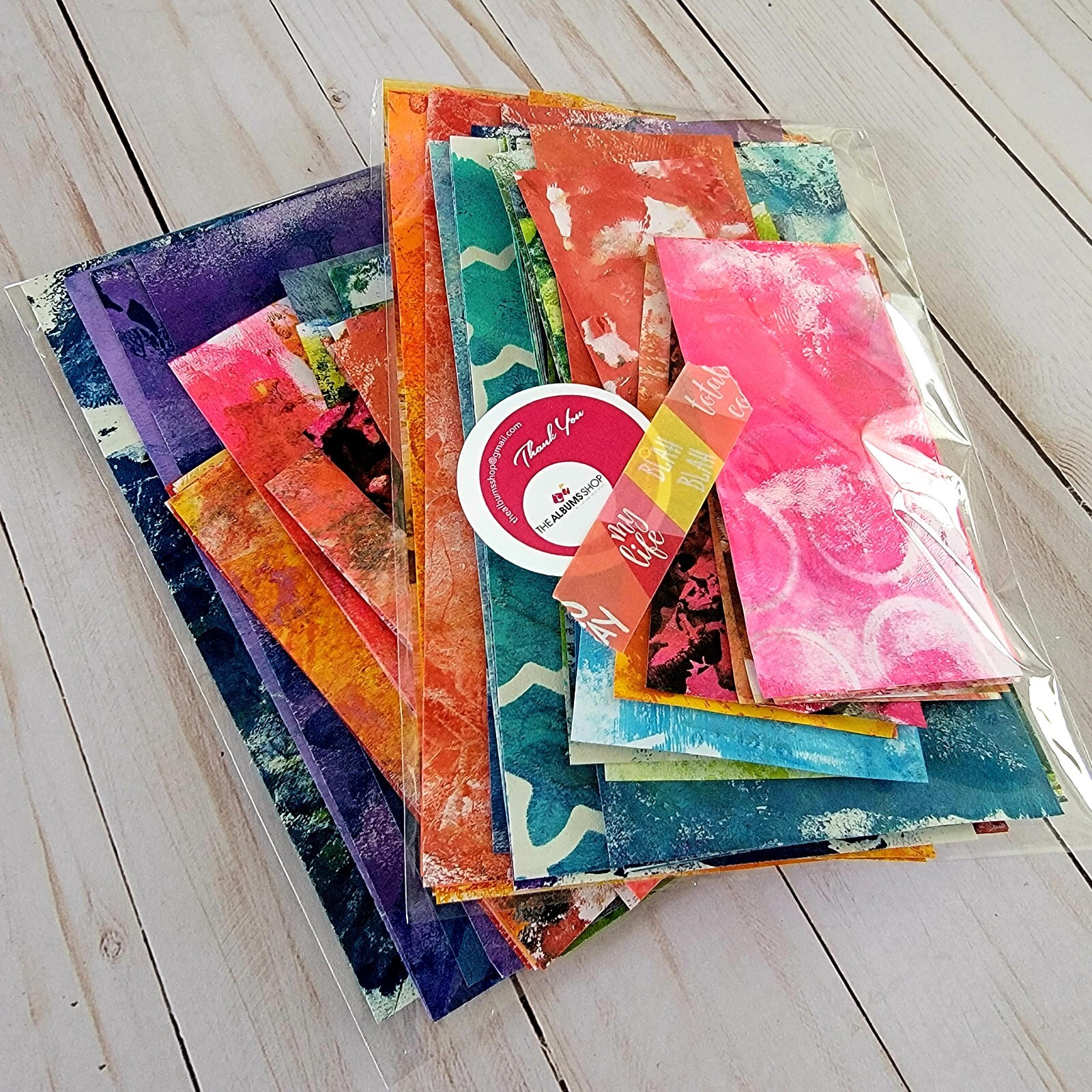 Collage Papers: 40 Beautiful Hand Painted. Collage Paper Samples For Art Journal