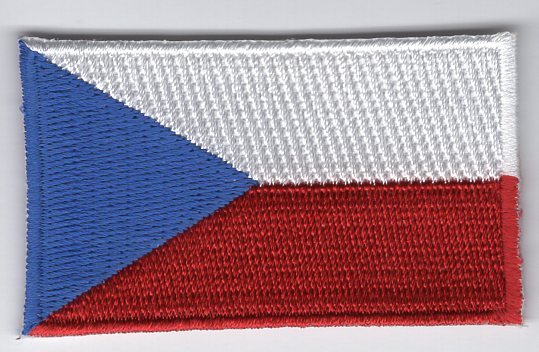 Czech Republic Flag Patch Embroidered Iron On Applique Czech