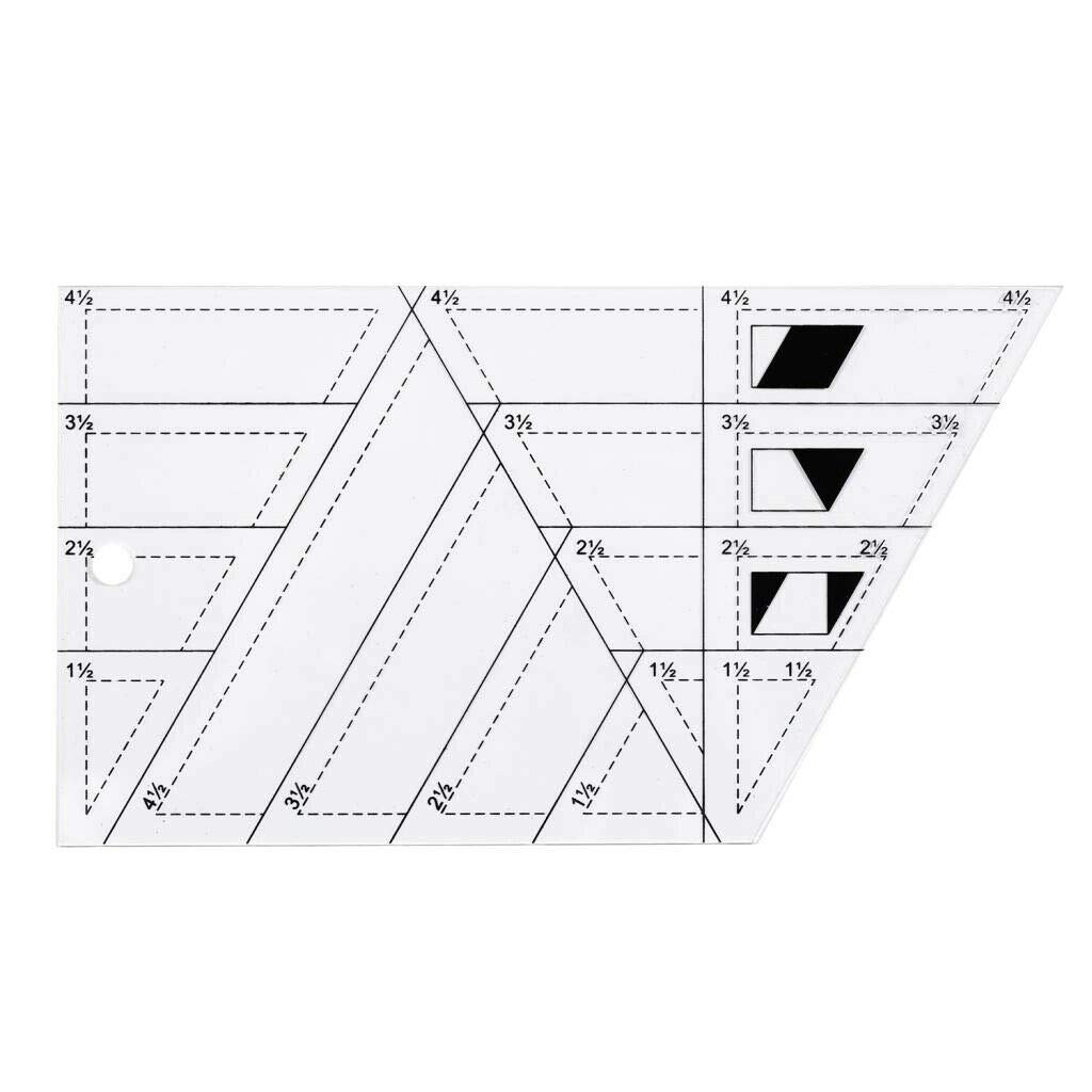 5Pcs Creative Grids Quilting Templates Set Ruler, Drafting Triangles 45 60 Degre