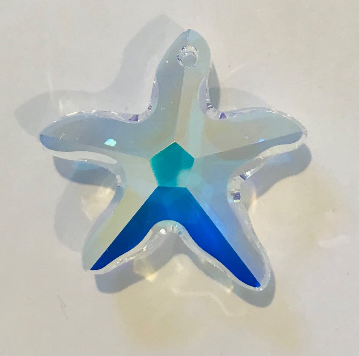 28mm Swarovski Crystal AB Starfish Crystal Prism 6721 Pendant CCI