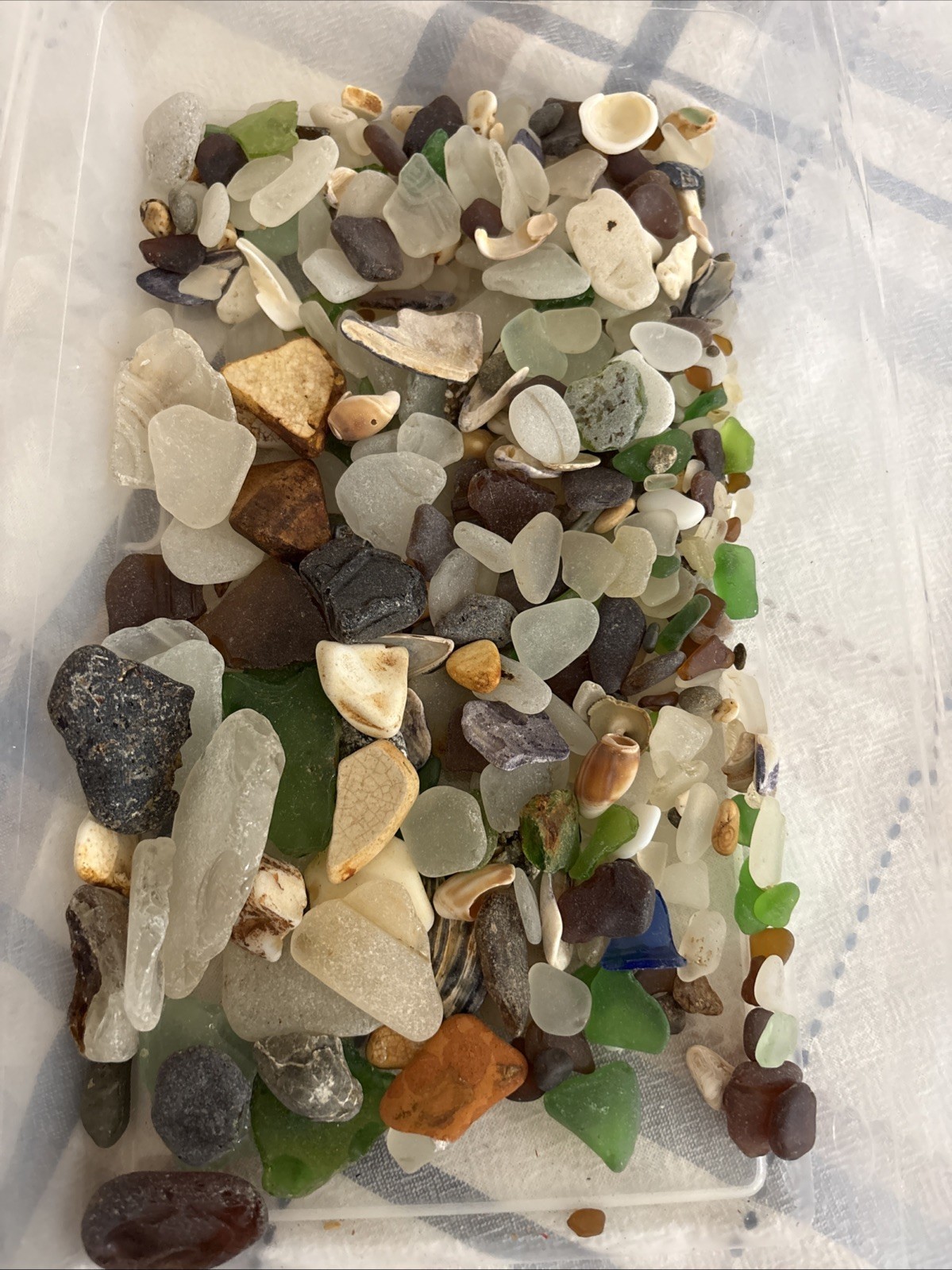 Genuine Surf Tumbled Beach Sea Glass Handpicked Multi-colors Sizes Shapes Lot